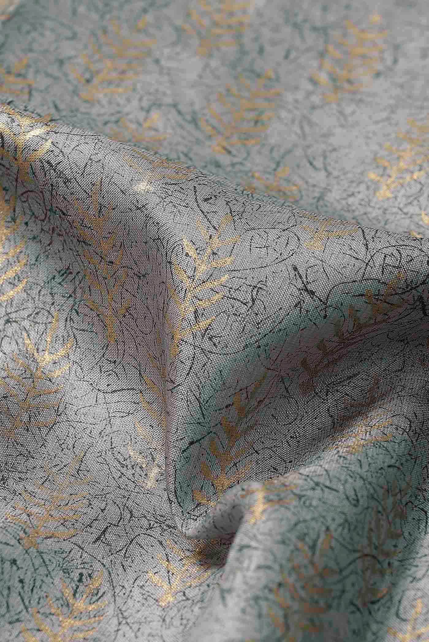 Grey Tussar Silk Saree