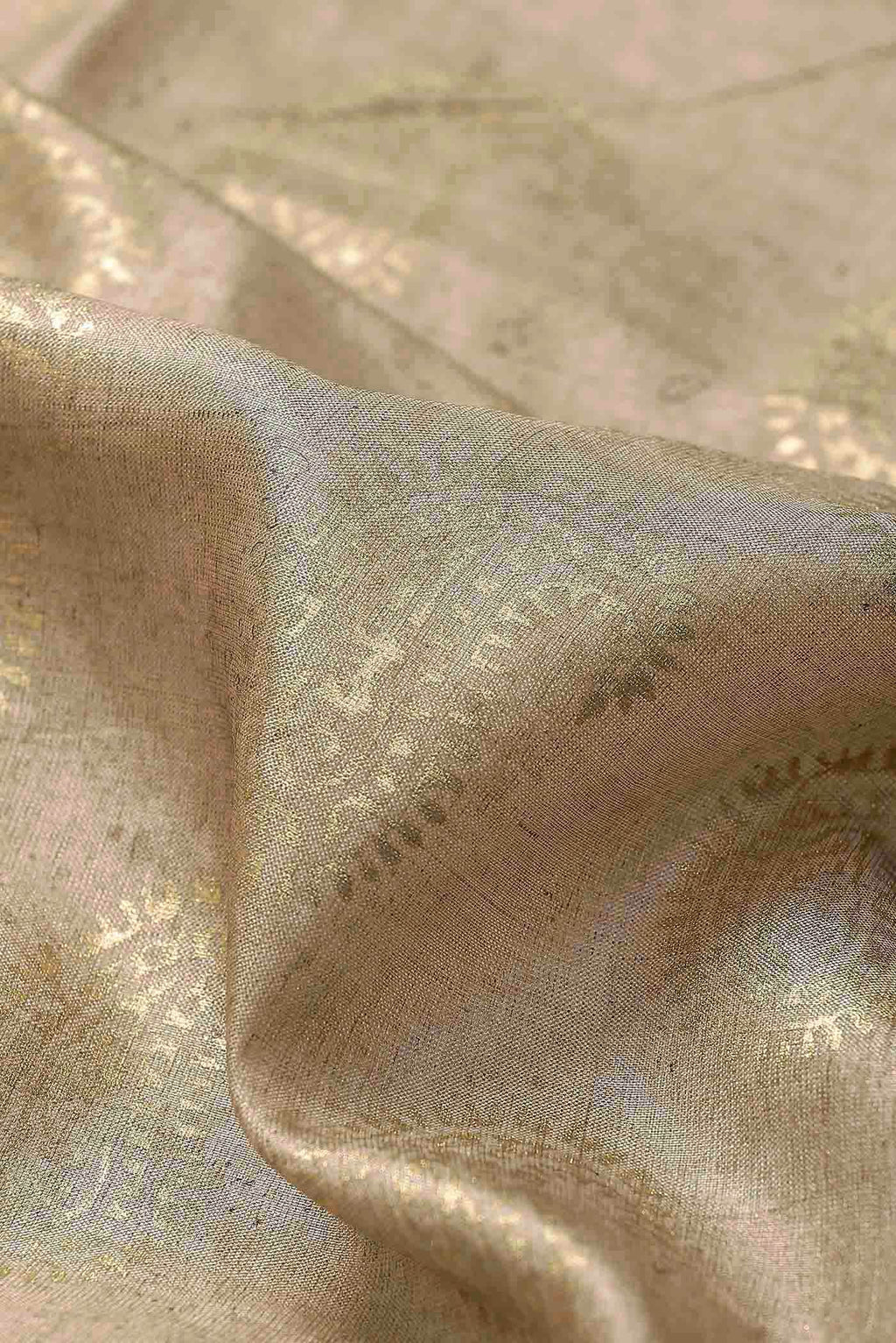Beige Tussar Silk Saree