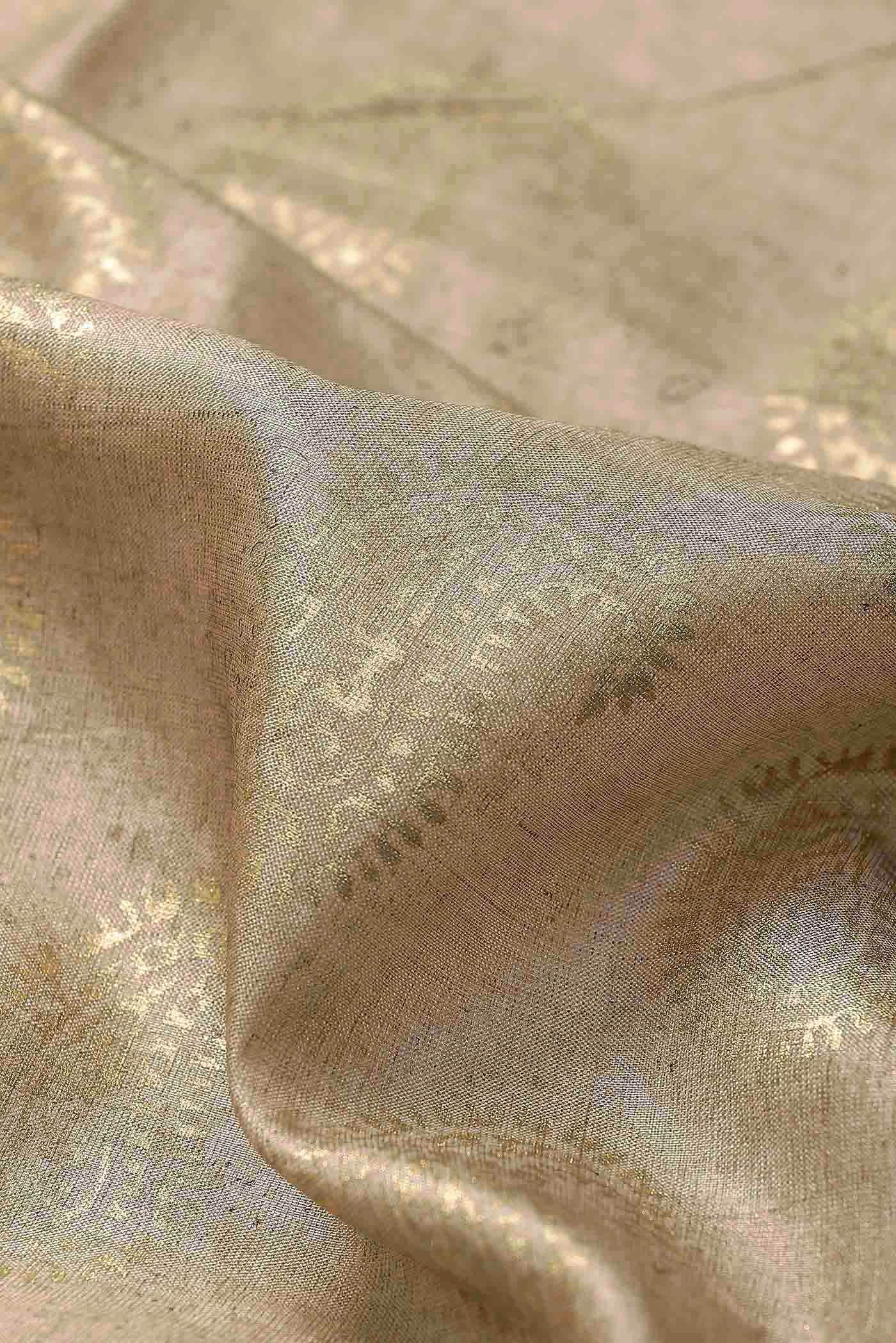 Beige Tussar Silk Saree