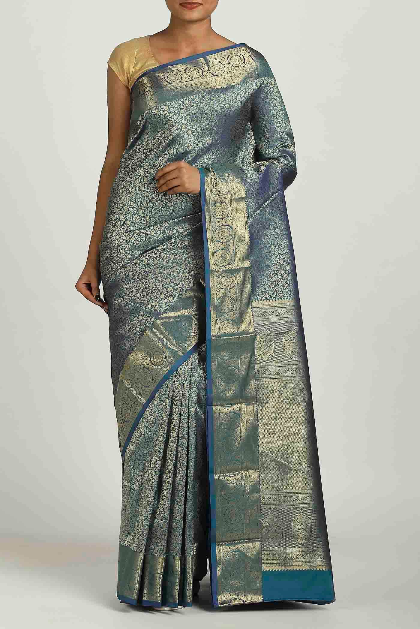 Blue Bangalore Silk Saree