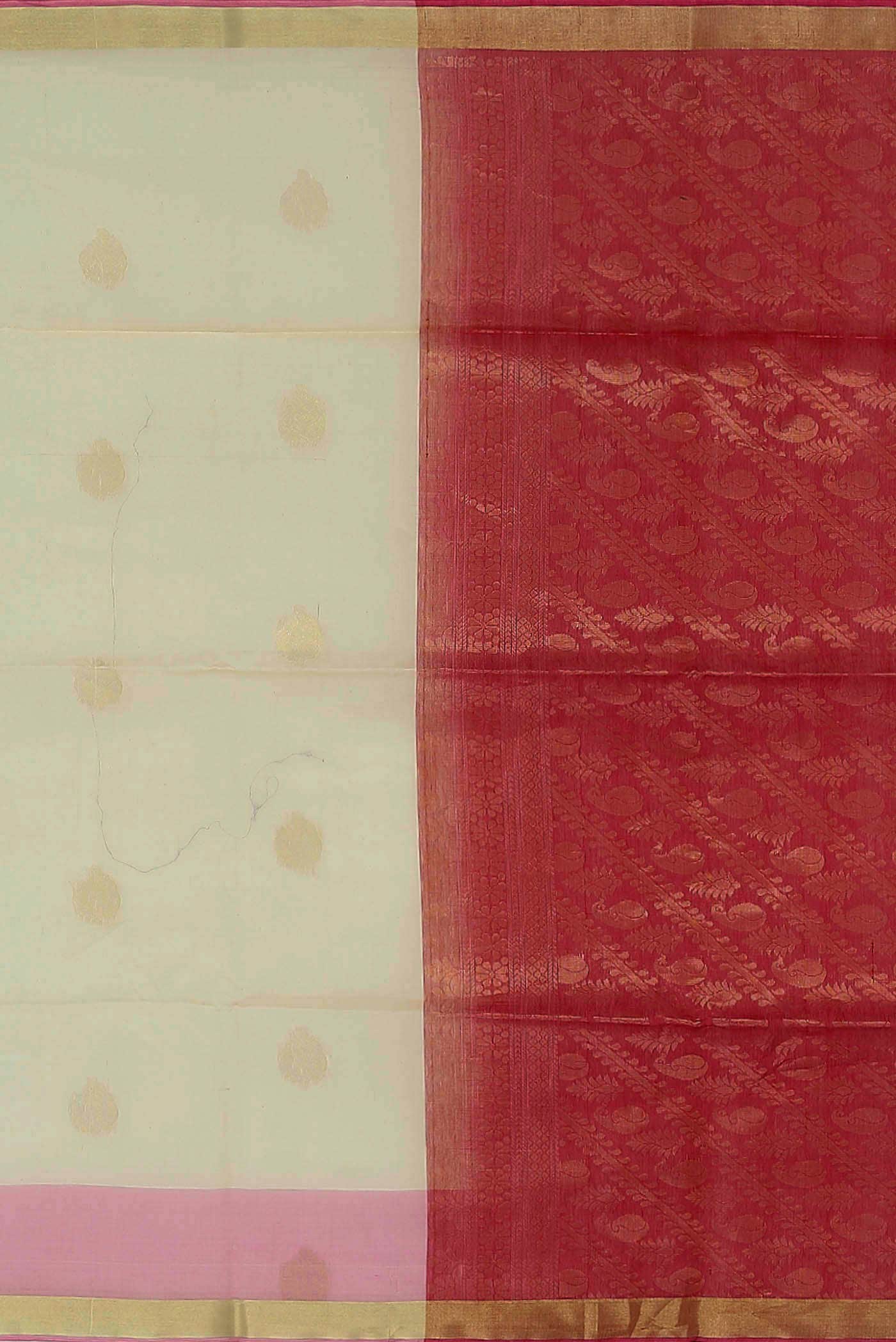 Cream Silk Cotton Saree