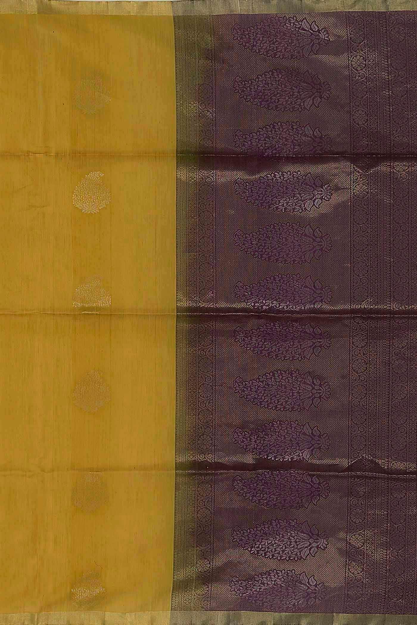 Yellow Silk Cotton Saree