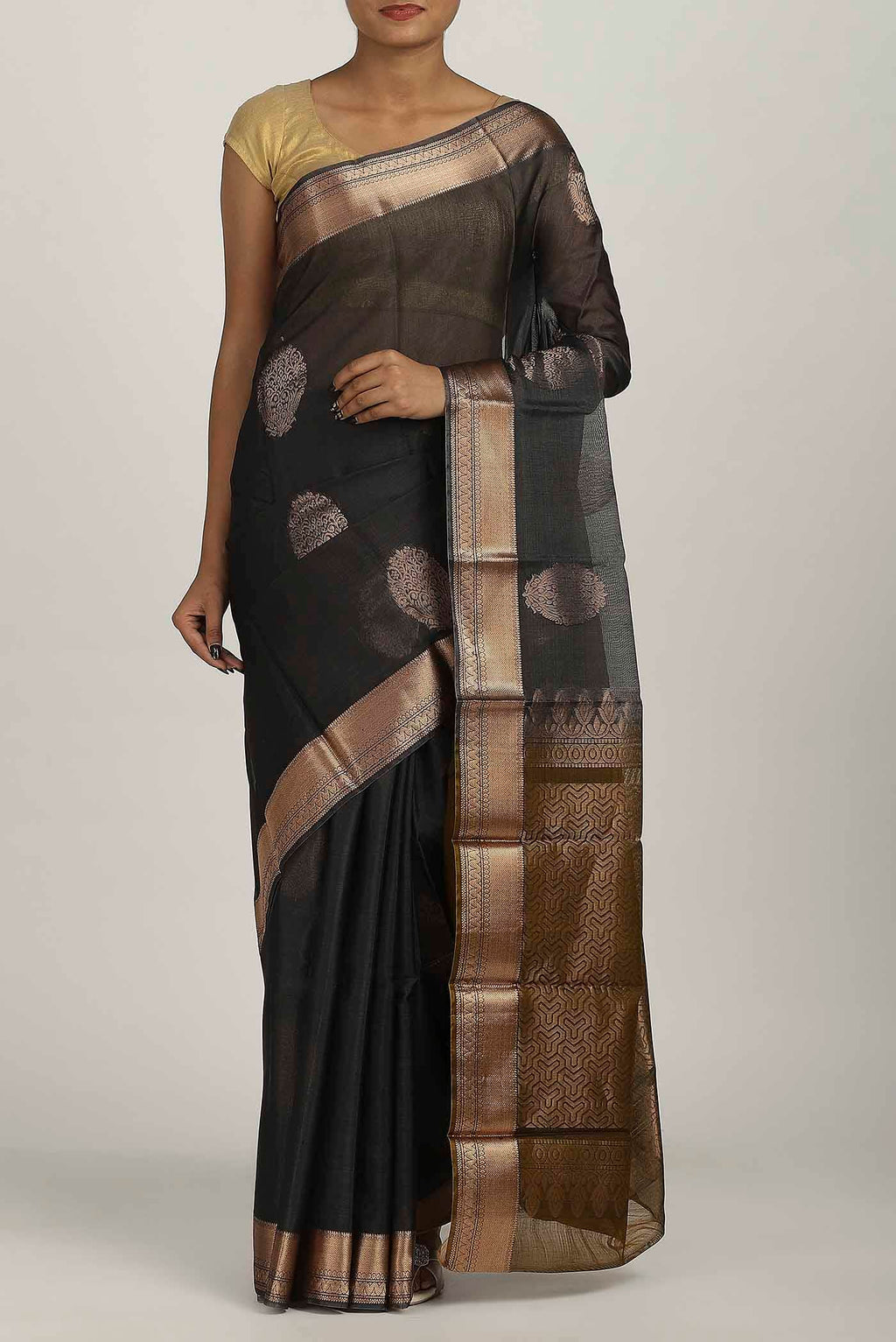 Black Silk Cotton Saree