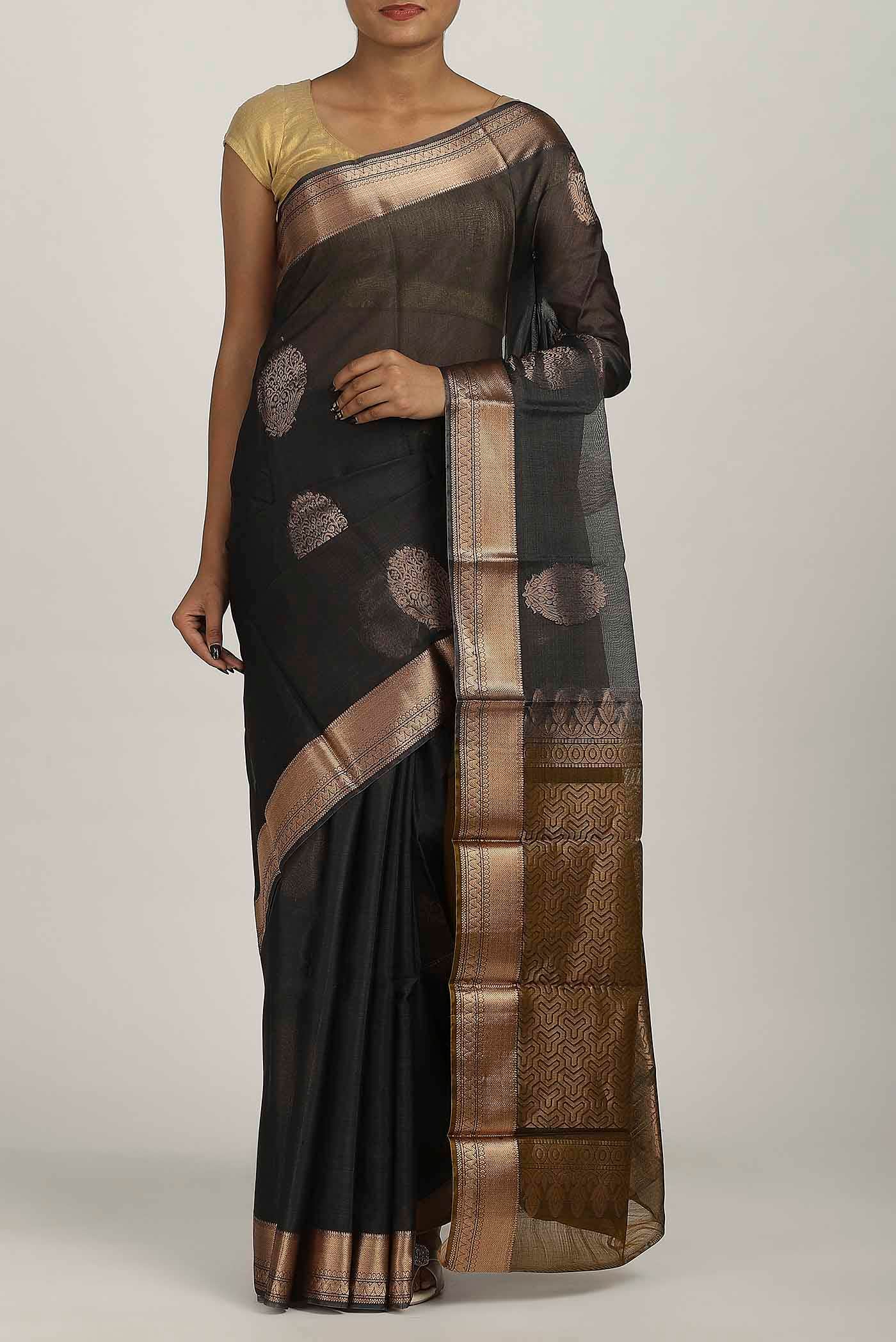 Black Silk Cotton Saree