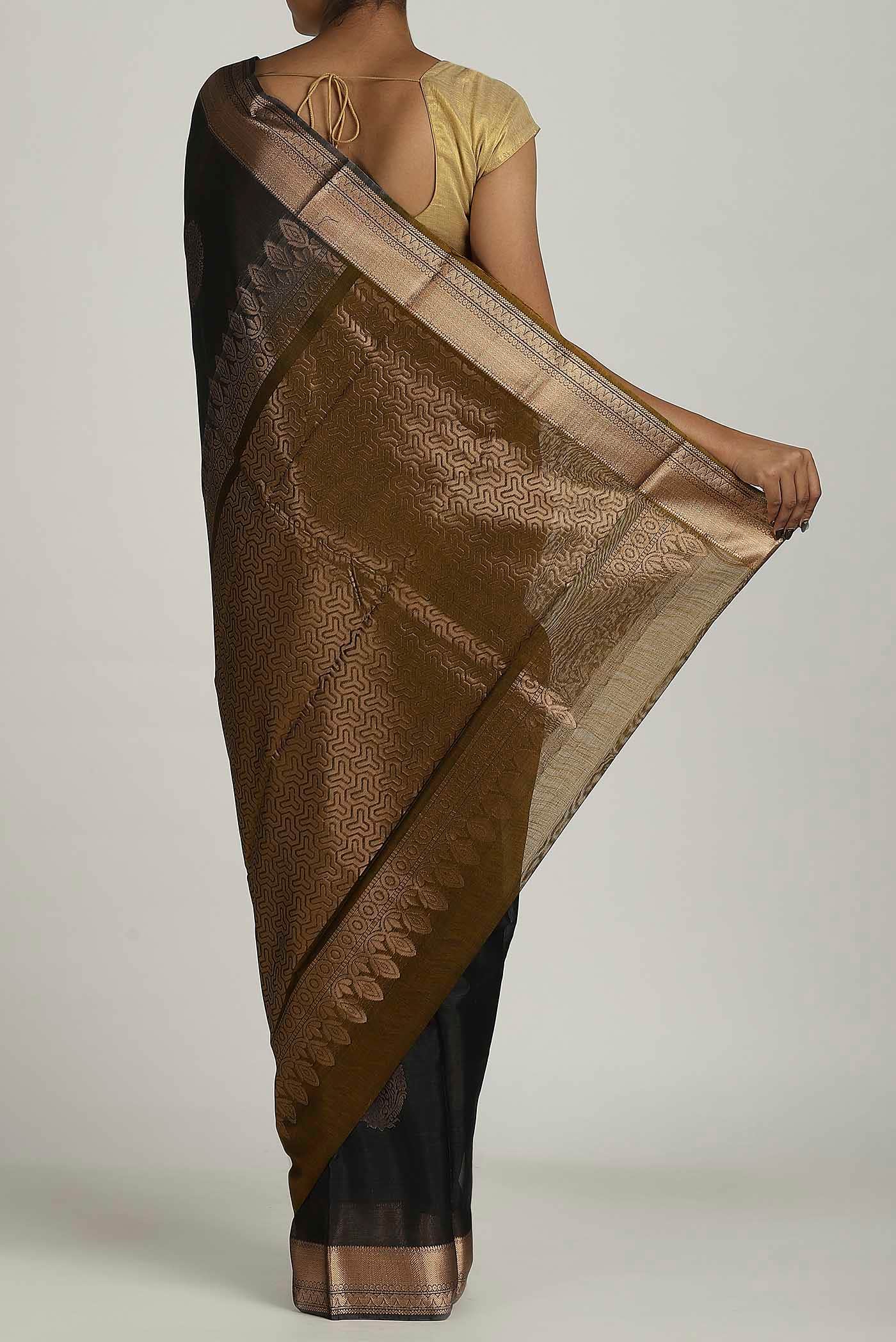 Black Silk Cotton Saree
