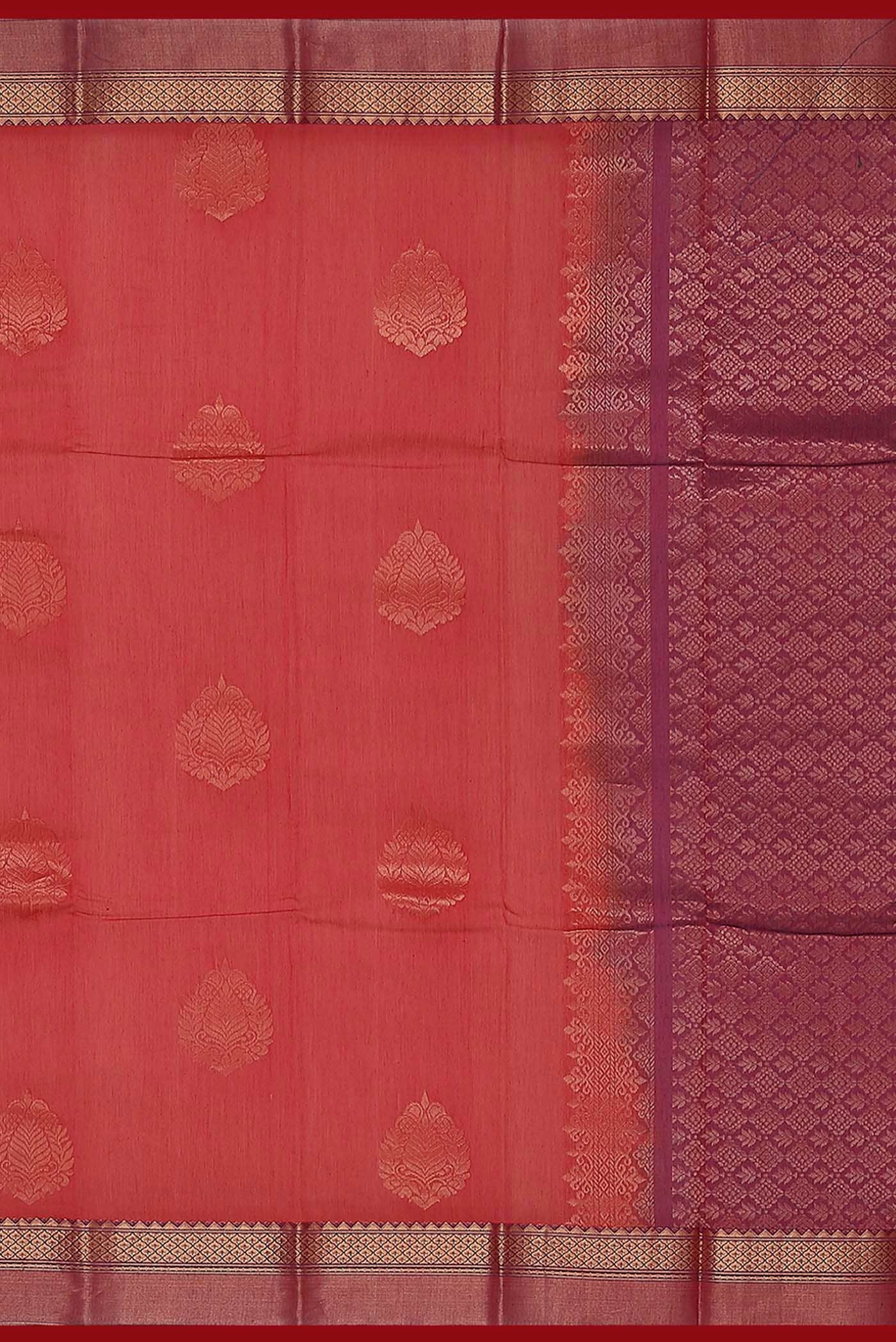 Red Silk Cotton Saree