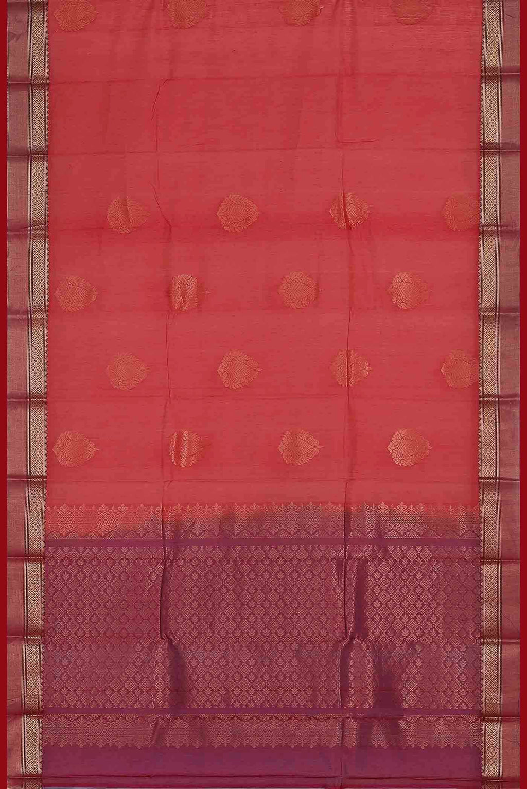 Red Silk Cotton Saree