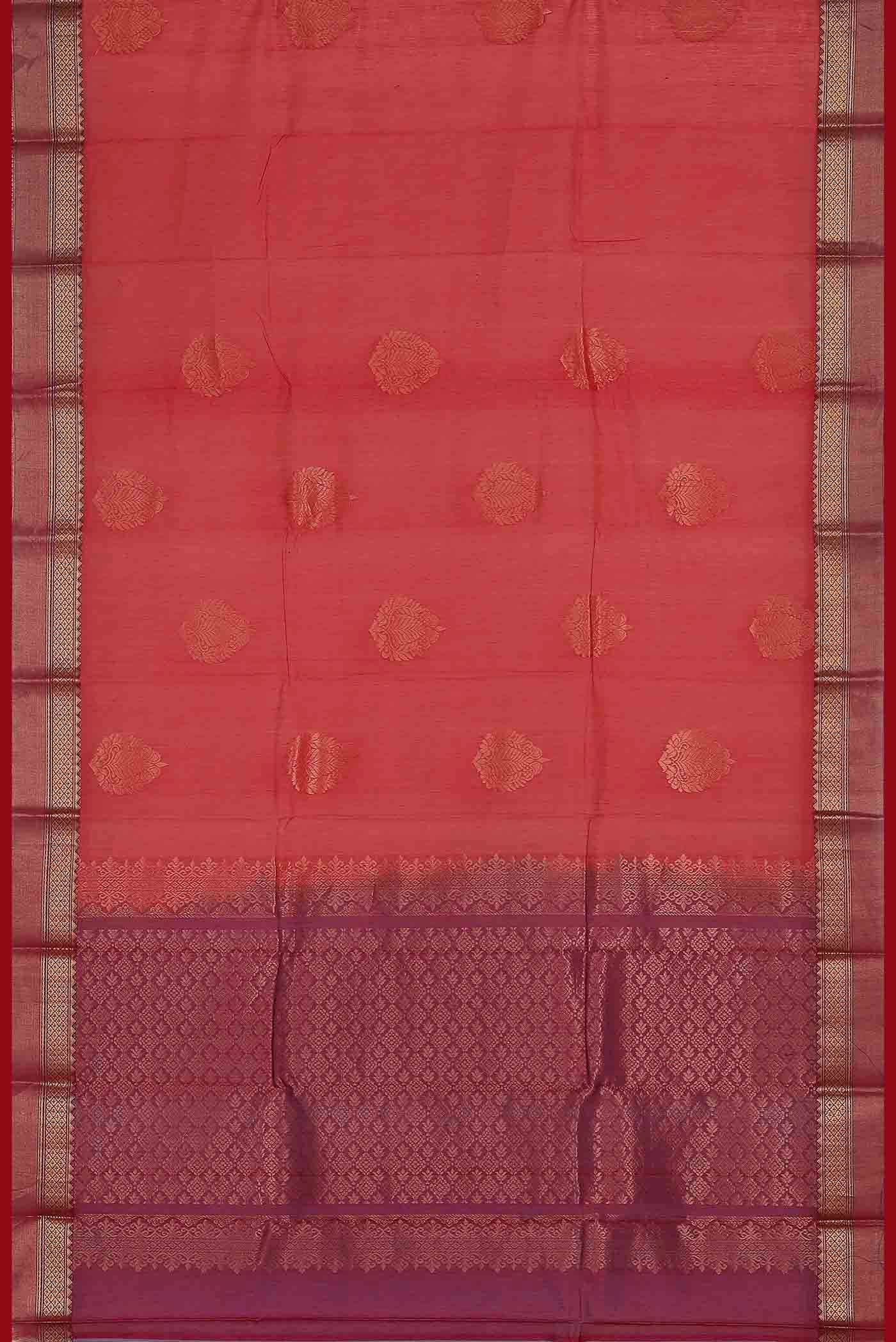 Red Silk Cotton Saree