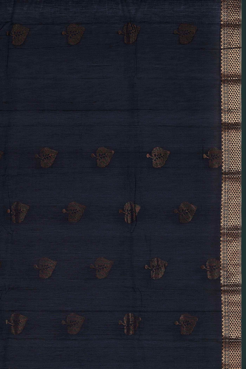 Navy Blue Silk Cotton Saree