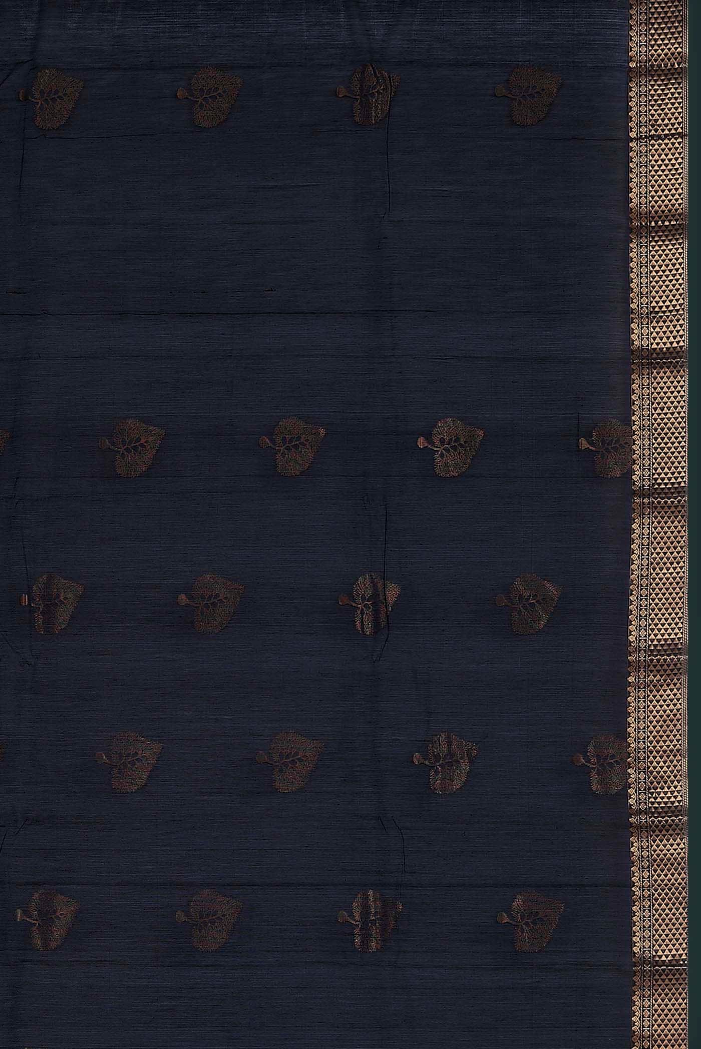 Navy Blue Silk Cotton Saree
