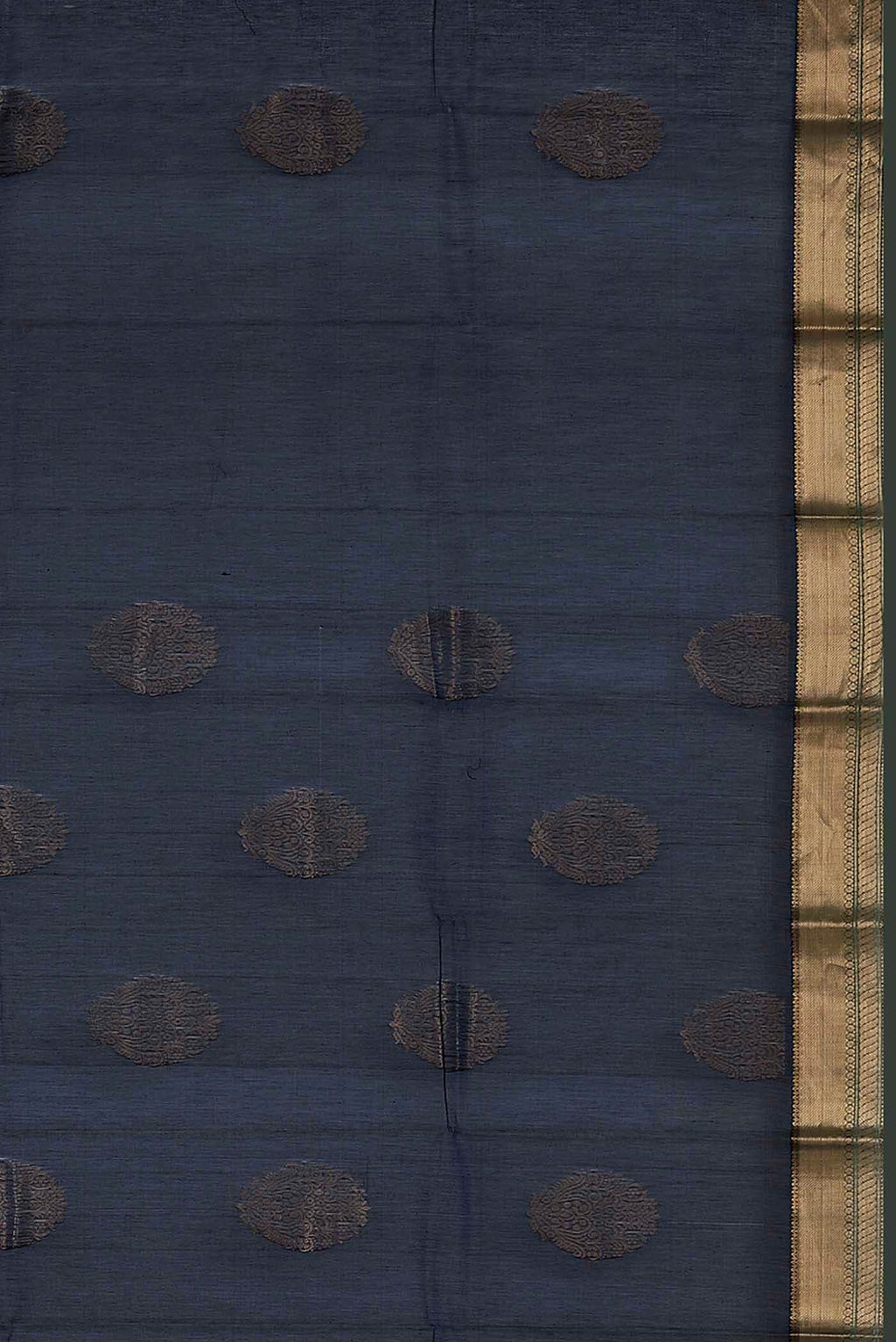 Navy Blue Silk Cotton Saree