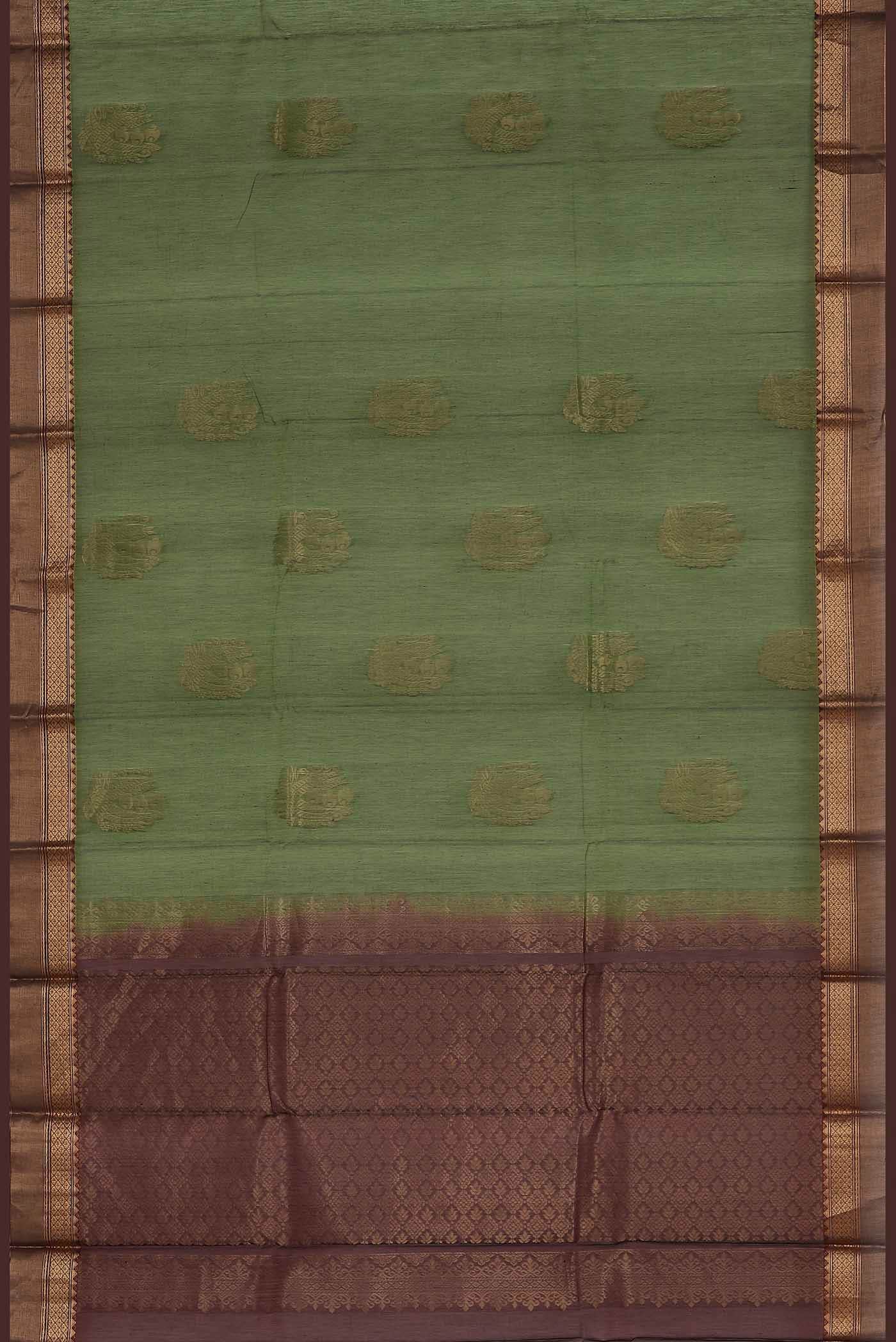 Green Silk Cotton Saree