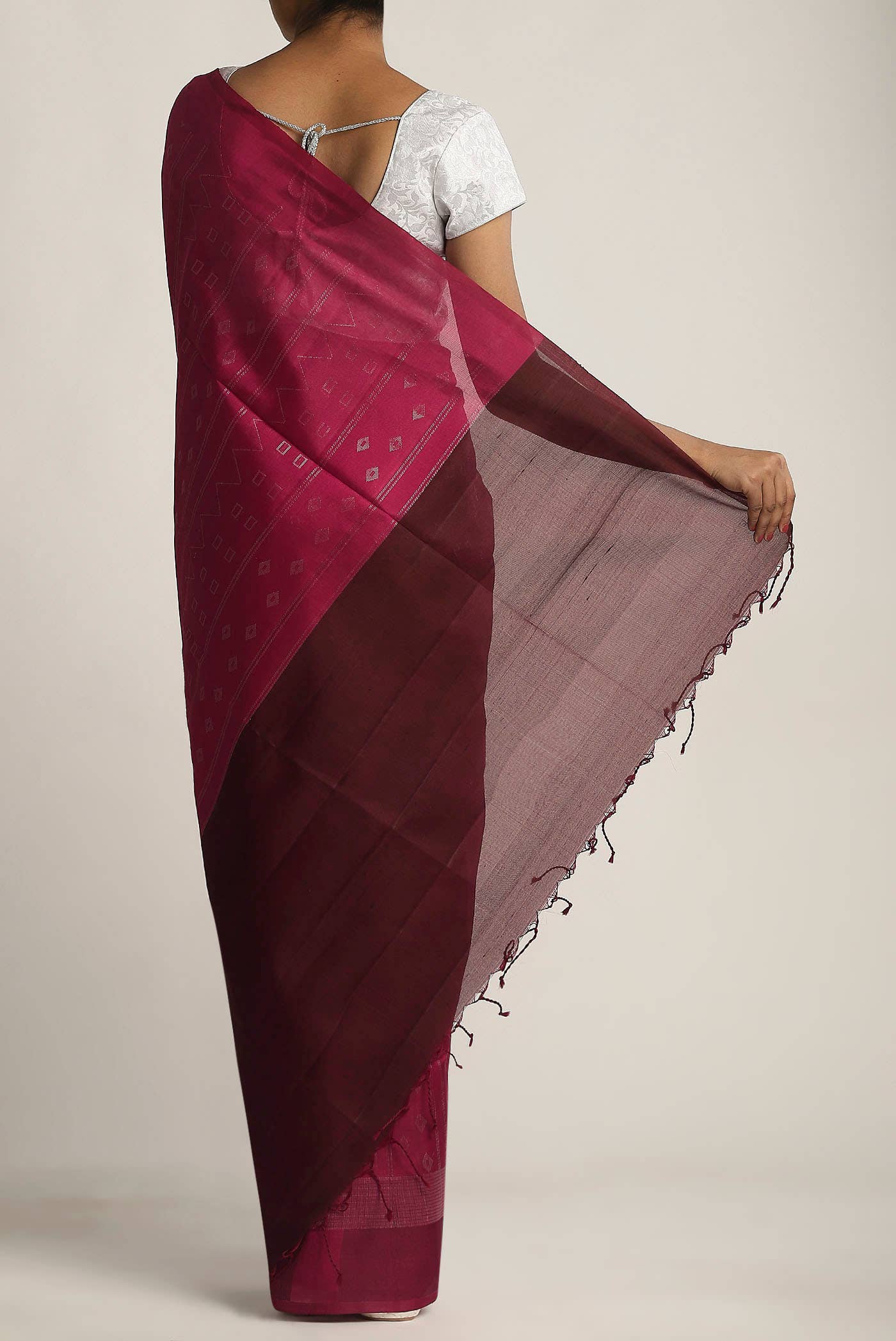 Dark Pink Soft Silk Saree