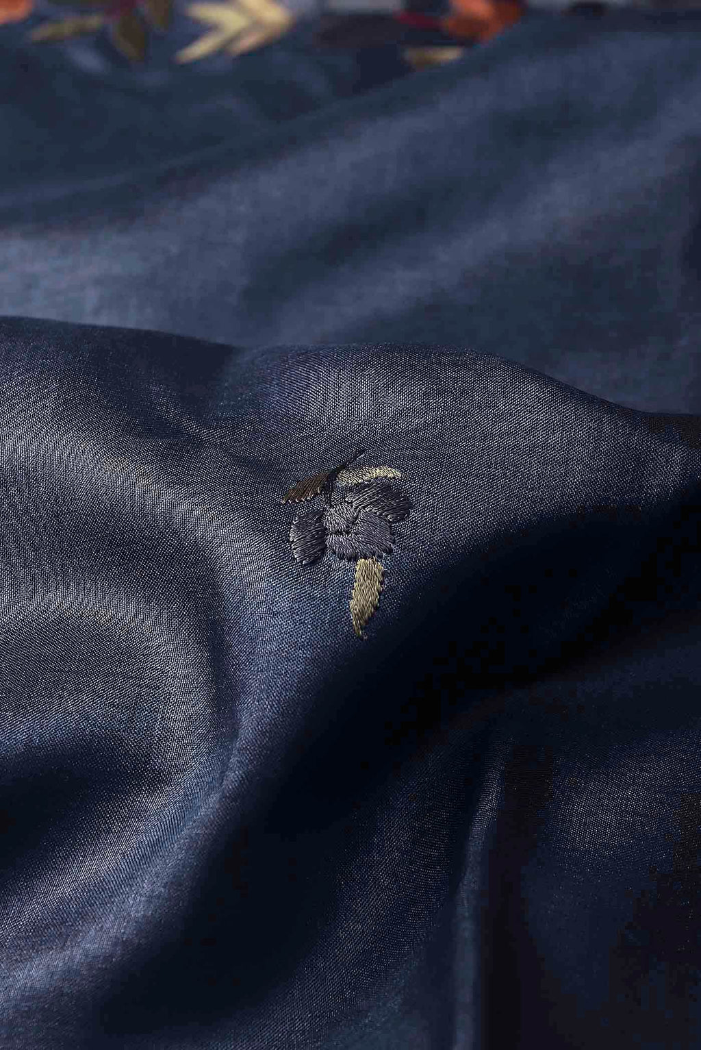 Blue Tussar Silk Saree