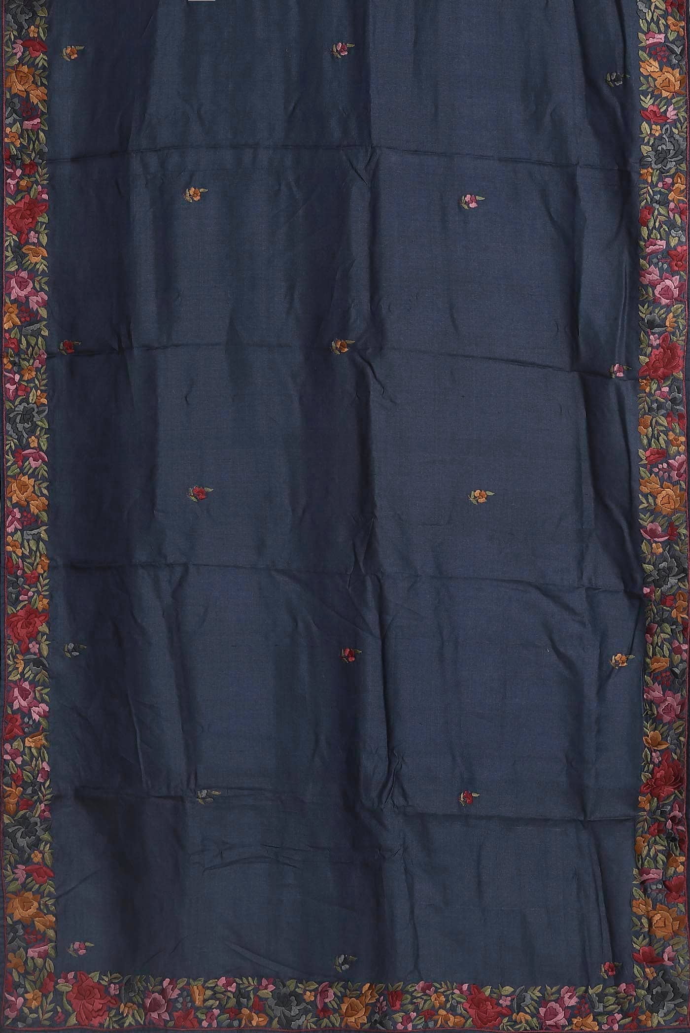 Blue Tussar Silk Saree