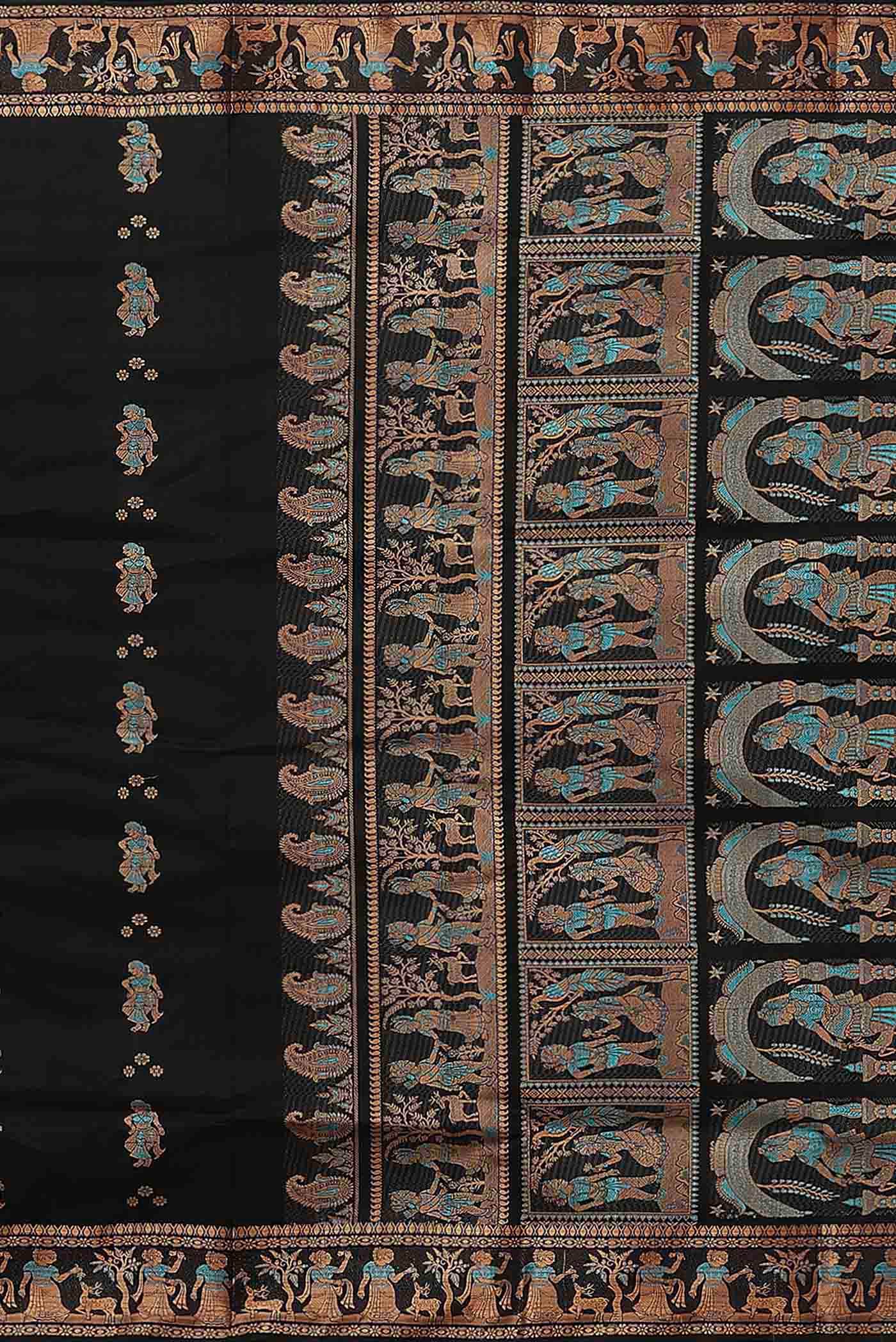 Black Baluchari Silk Saree