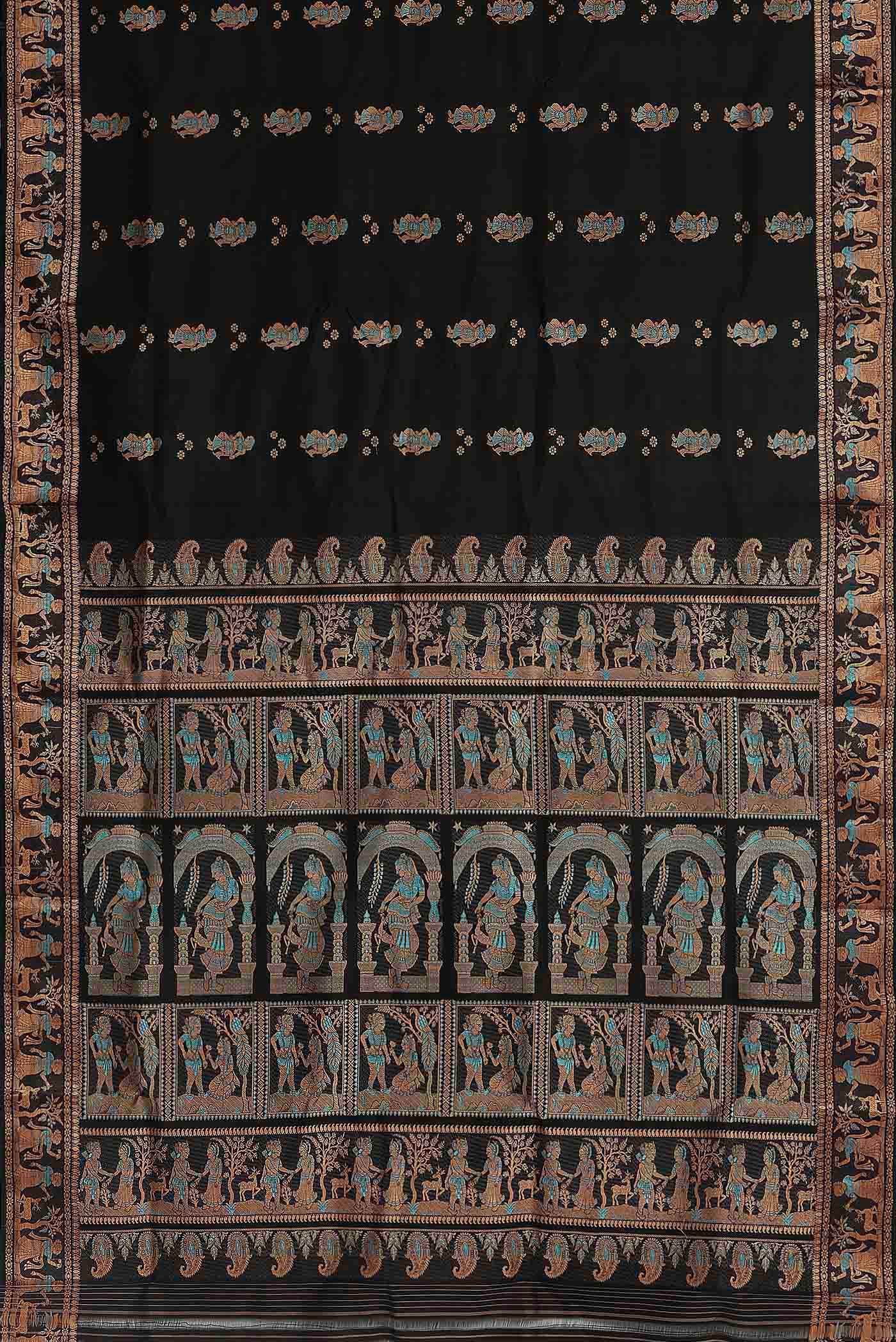 Black Baluchari Silk Saree