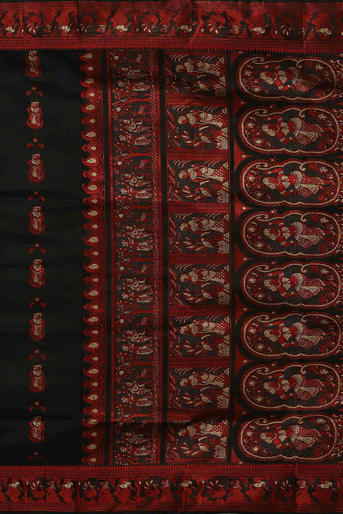 Black Baluchari Silk Saree