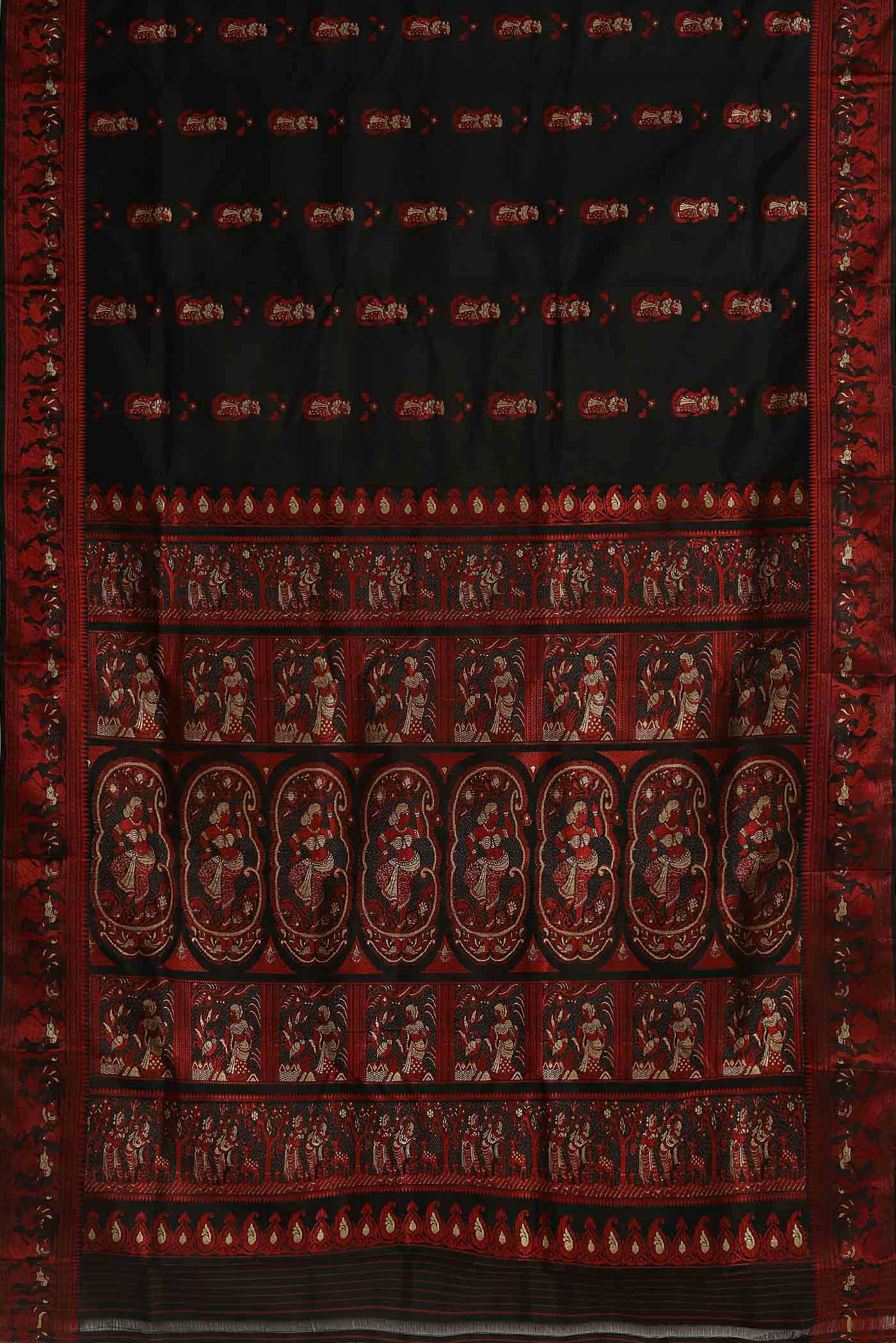 Black Baluchari Silk Saree