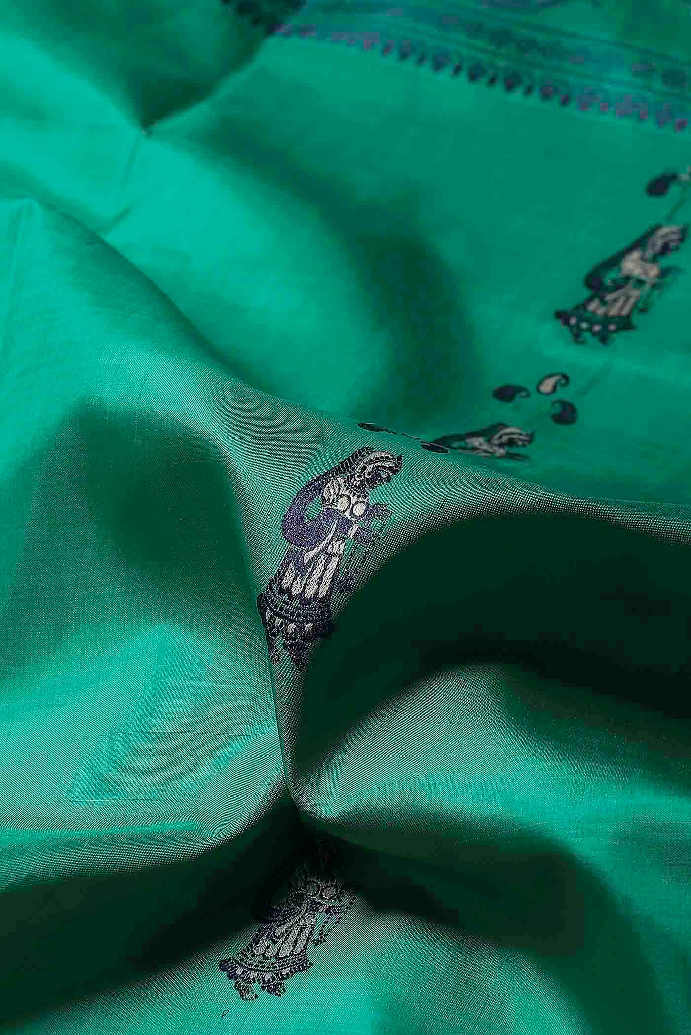 Green Baluchari Silk Saree