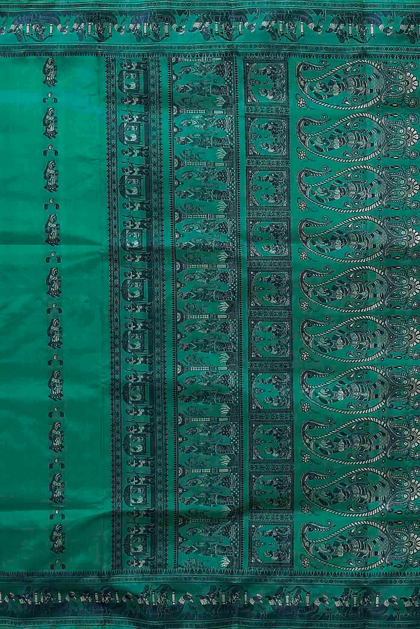 Green Baluchari Silk Saree