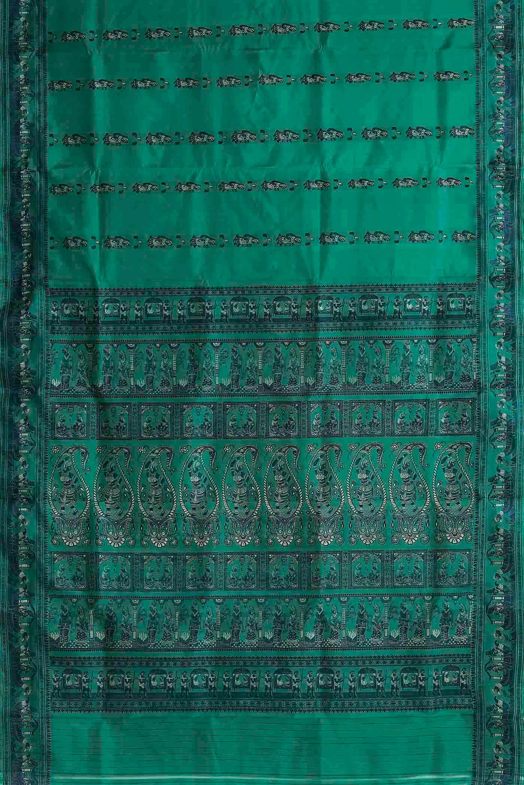 Green Baluchari Silk Saree