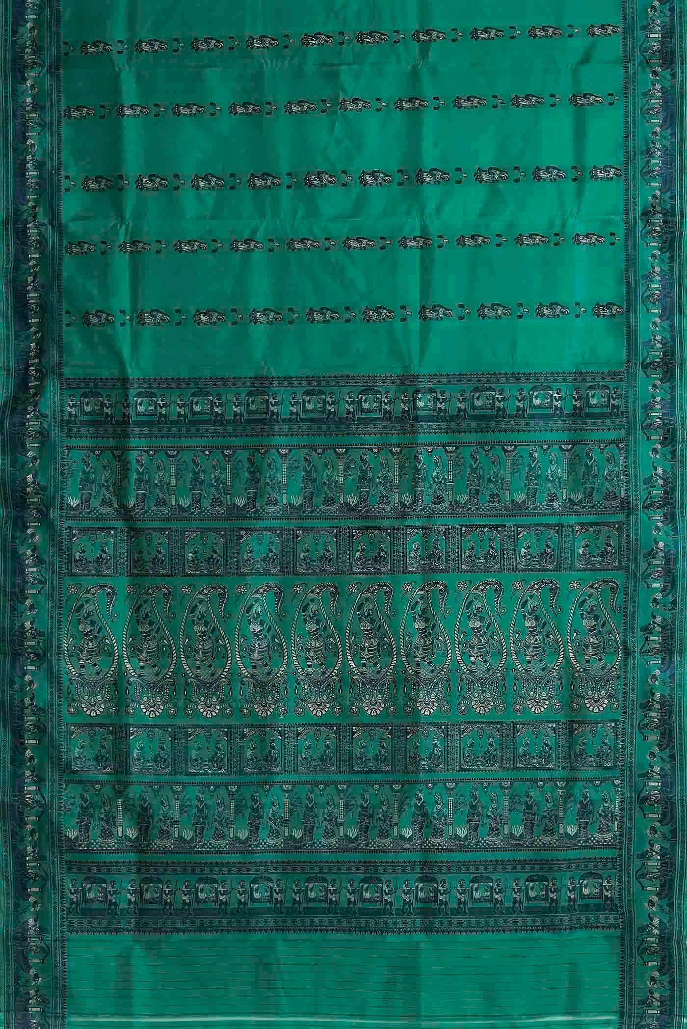 Green Baluchari Silk Saree