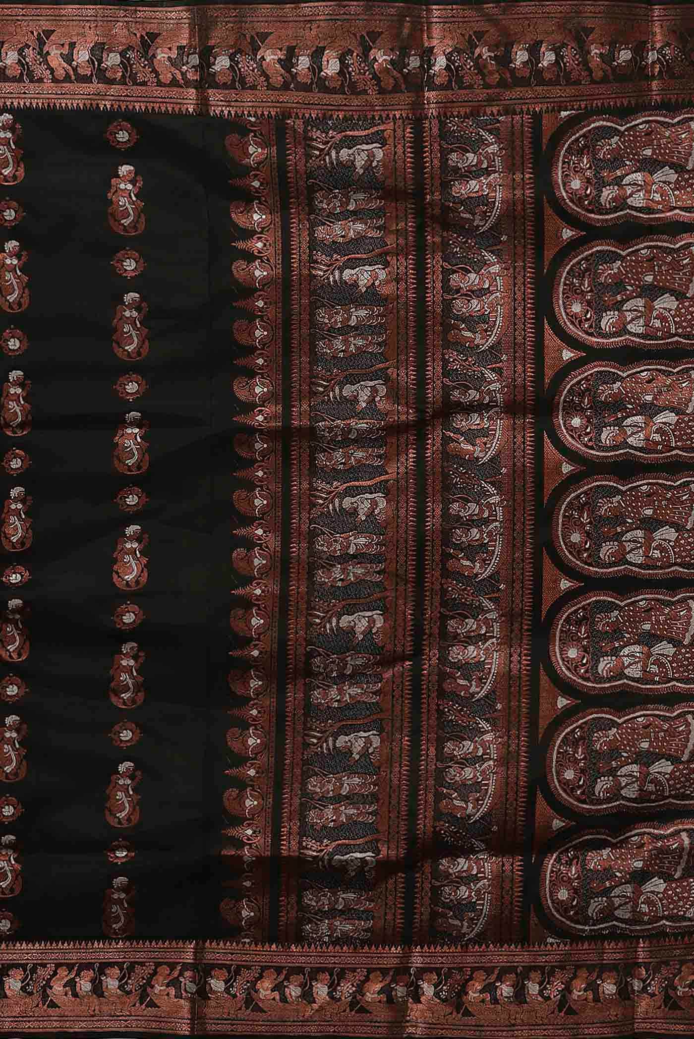 Black Baluchari Silk Saree