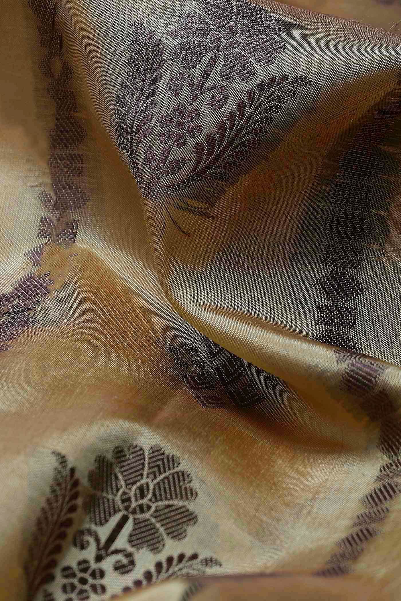 Gold Banarasi Raw Silk Saree