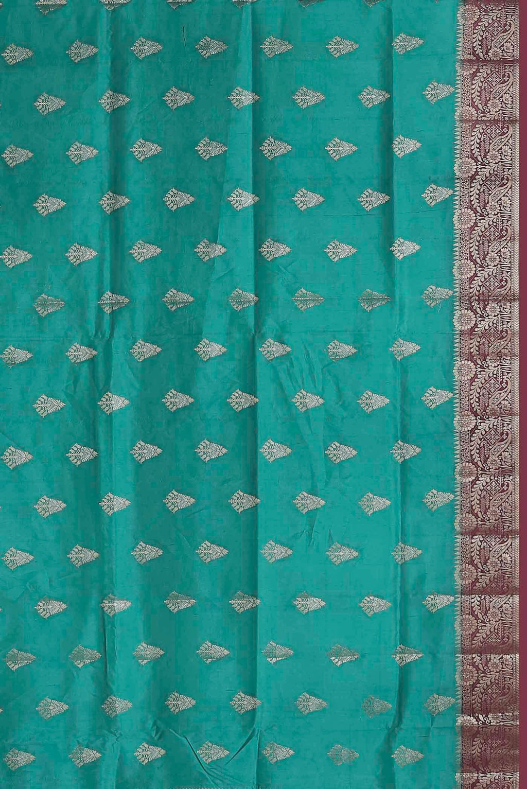 Blue Banarasi Katan Silk Saree
