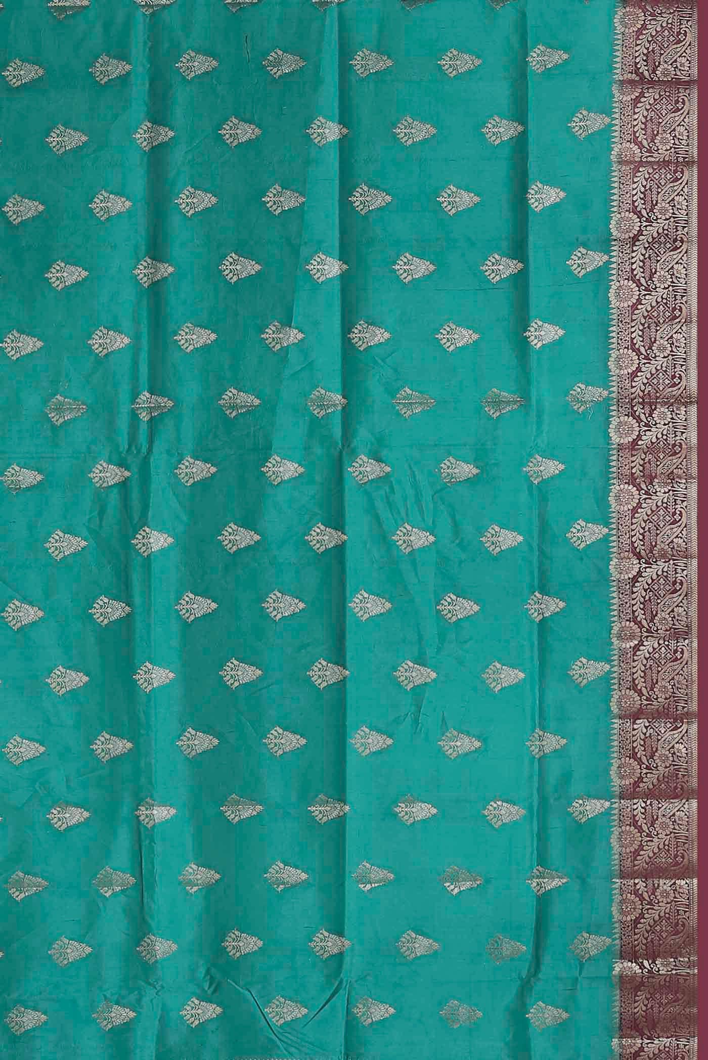 Blue Banarasi Katan Silk Saree