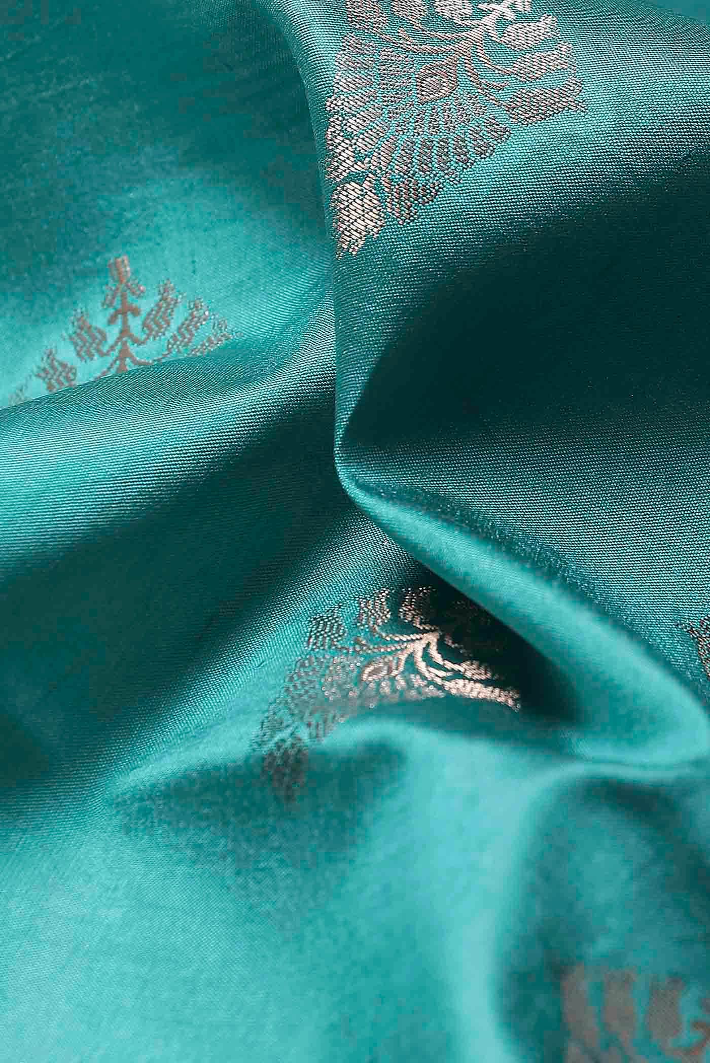 Blue Banarasi Katan Silk Saree