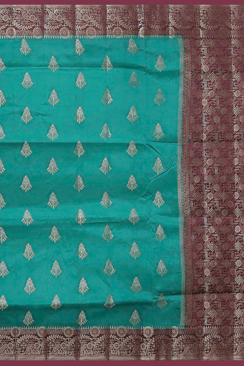 Blue Banarasi Katan Silk Saree