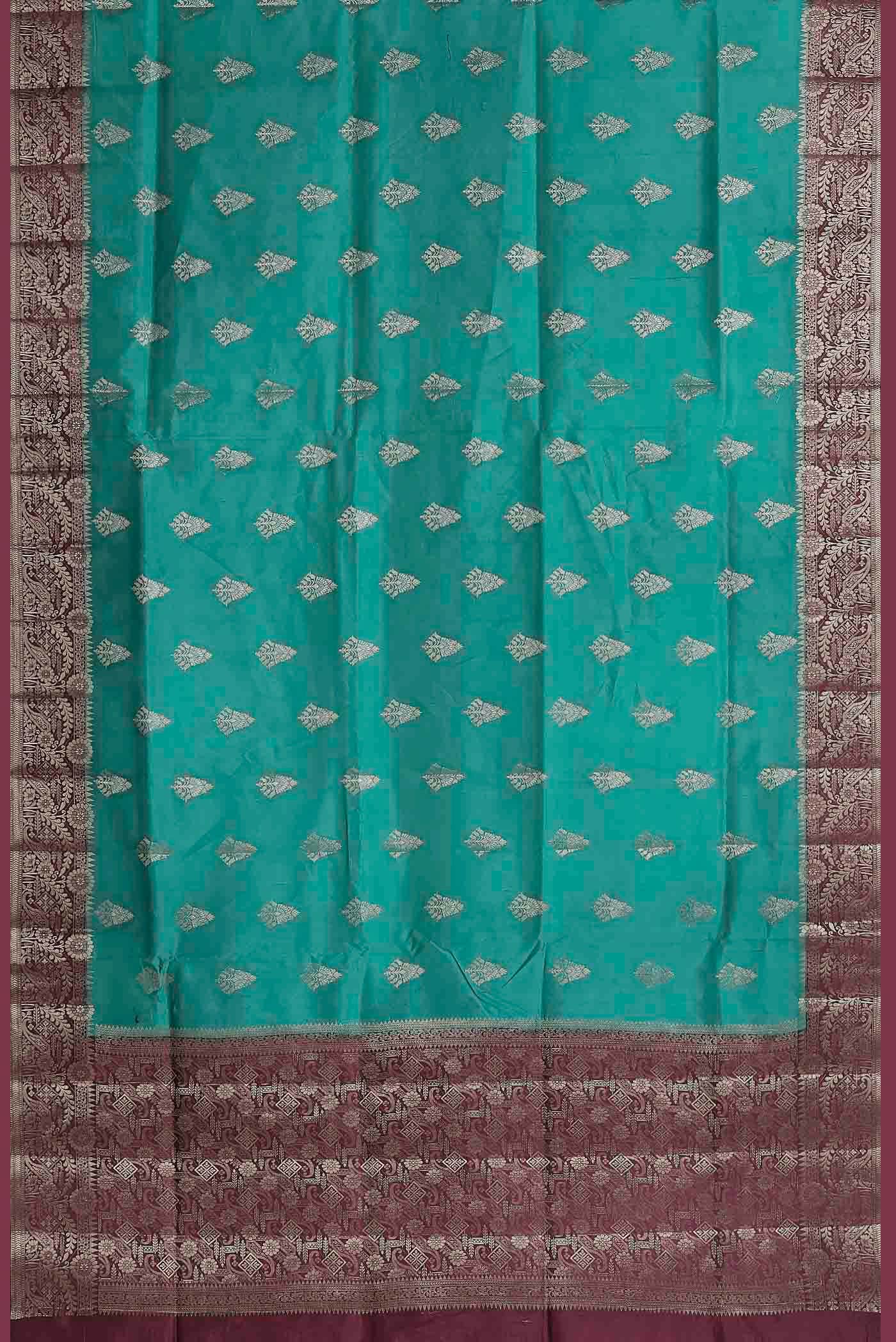 Blue Banarasi Katan Silk Saree