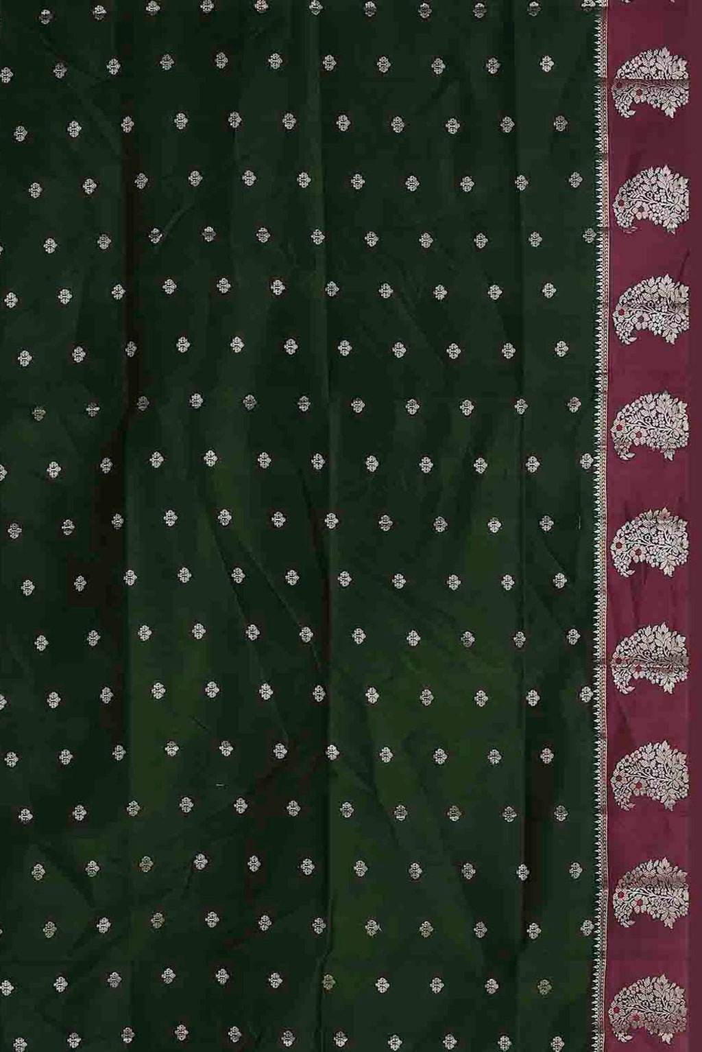 Green Banarasi Raw Silk Saree