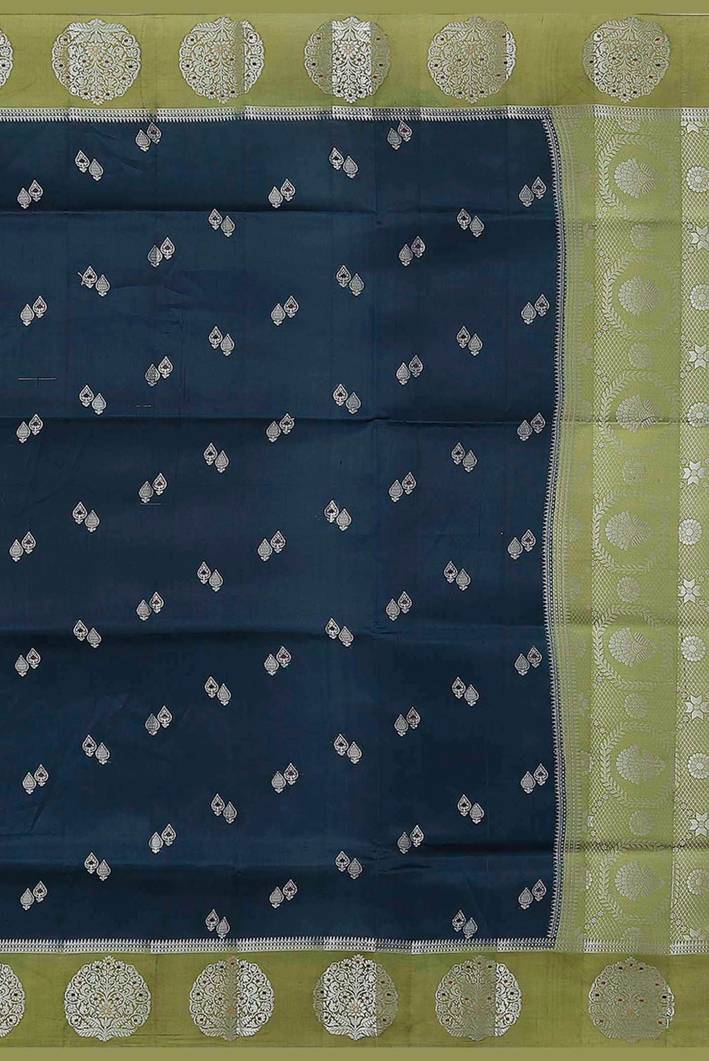 Blue Banarasi Raw Silk Saree