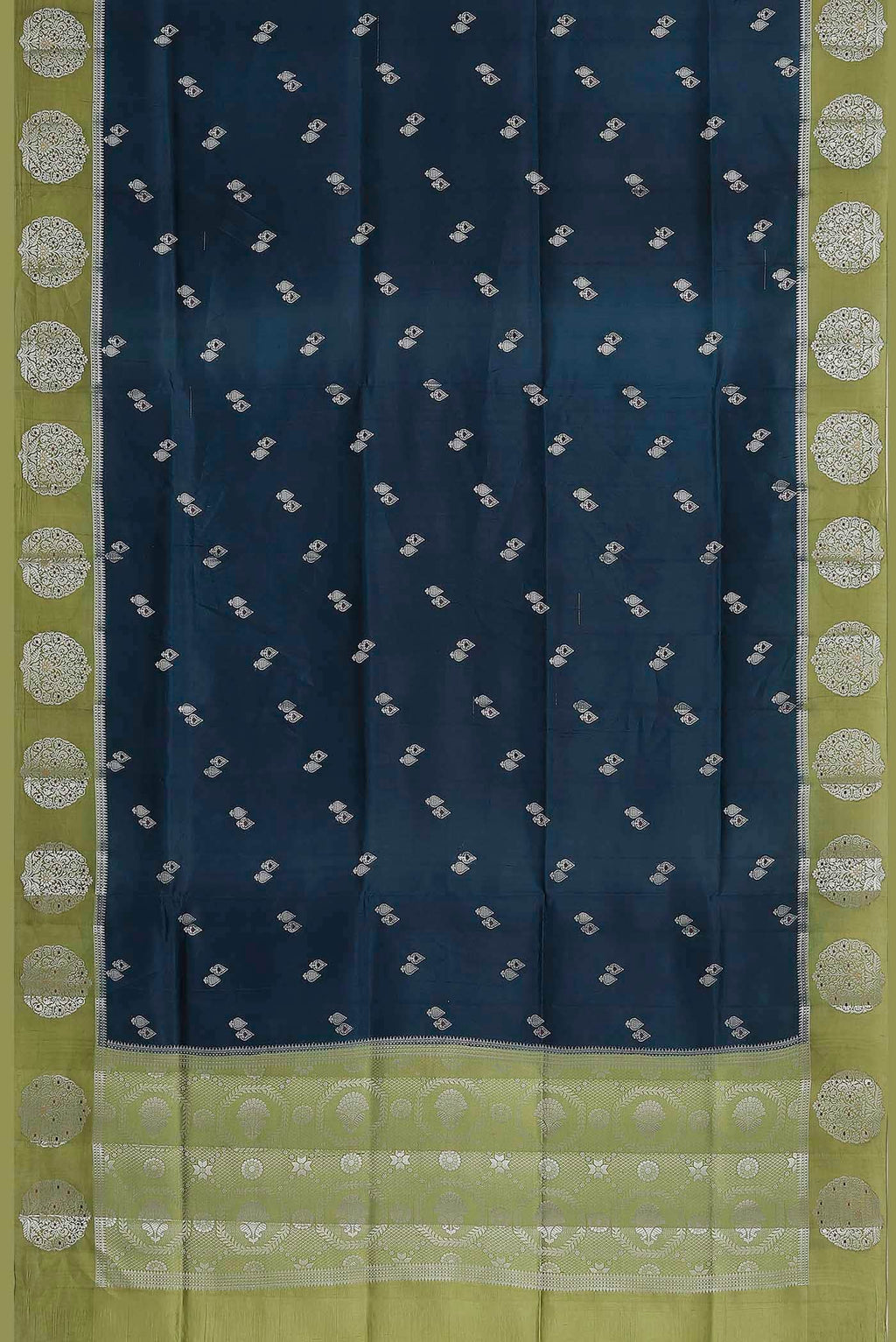Blue Banarasi Raw Silk Saree