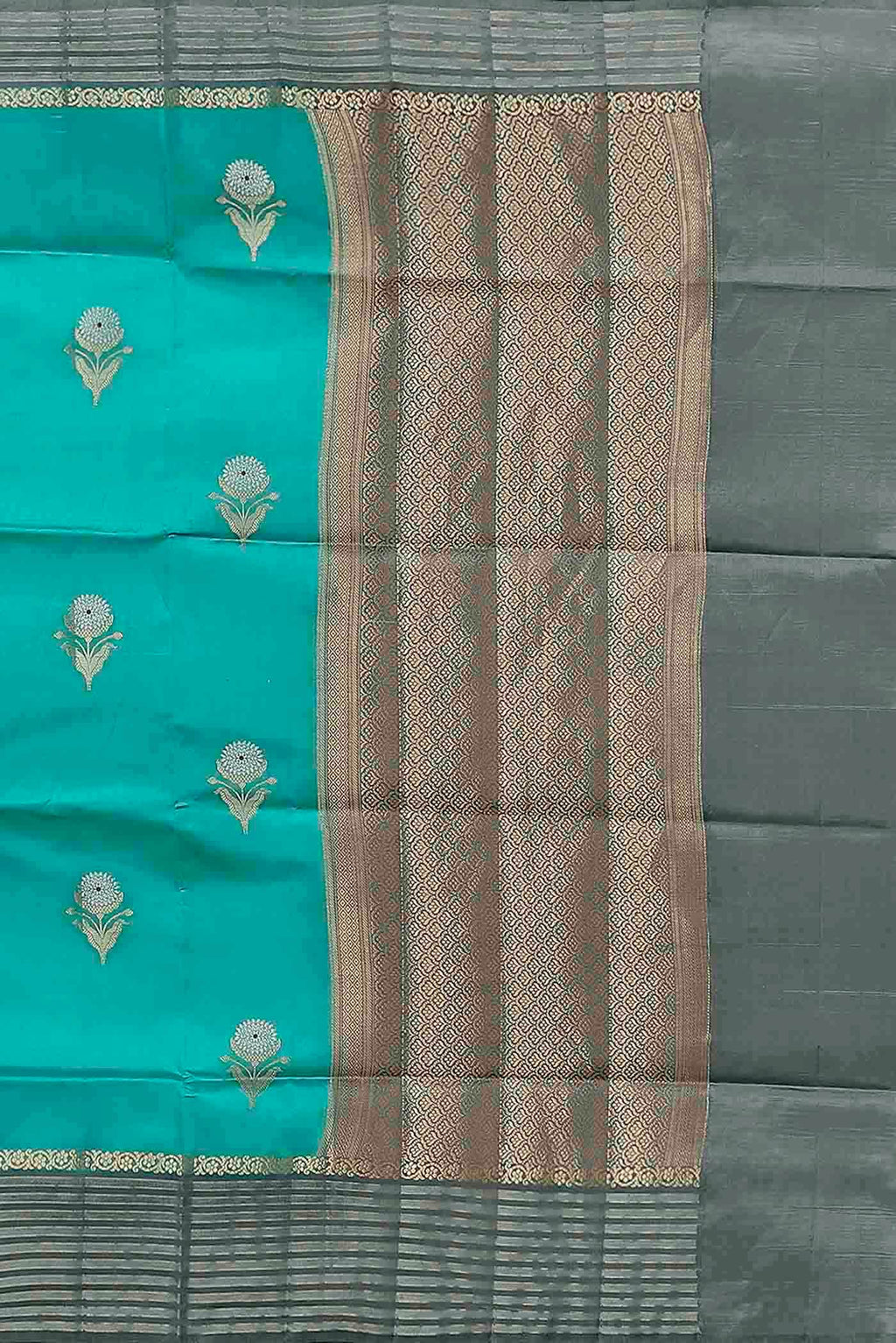 Blue Banarasi Raw Silk Saree