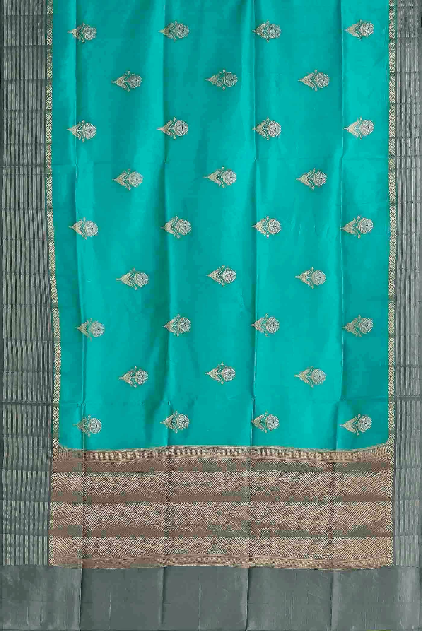 Blue Banarasi Raw Silk Saree