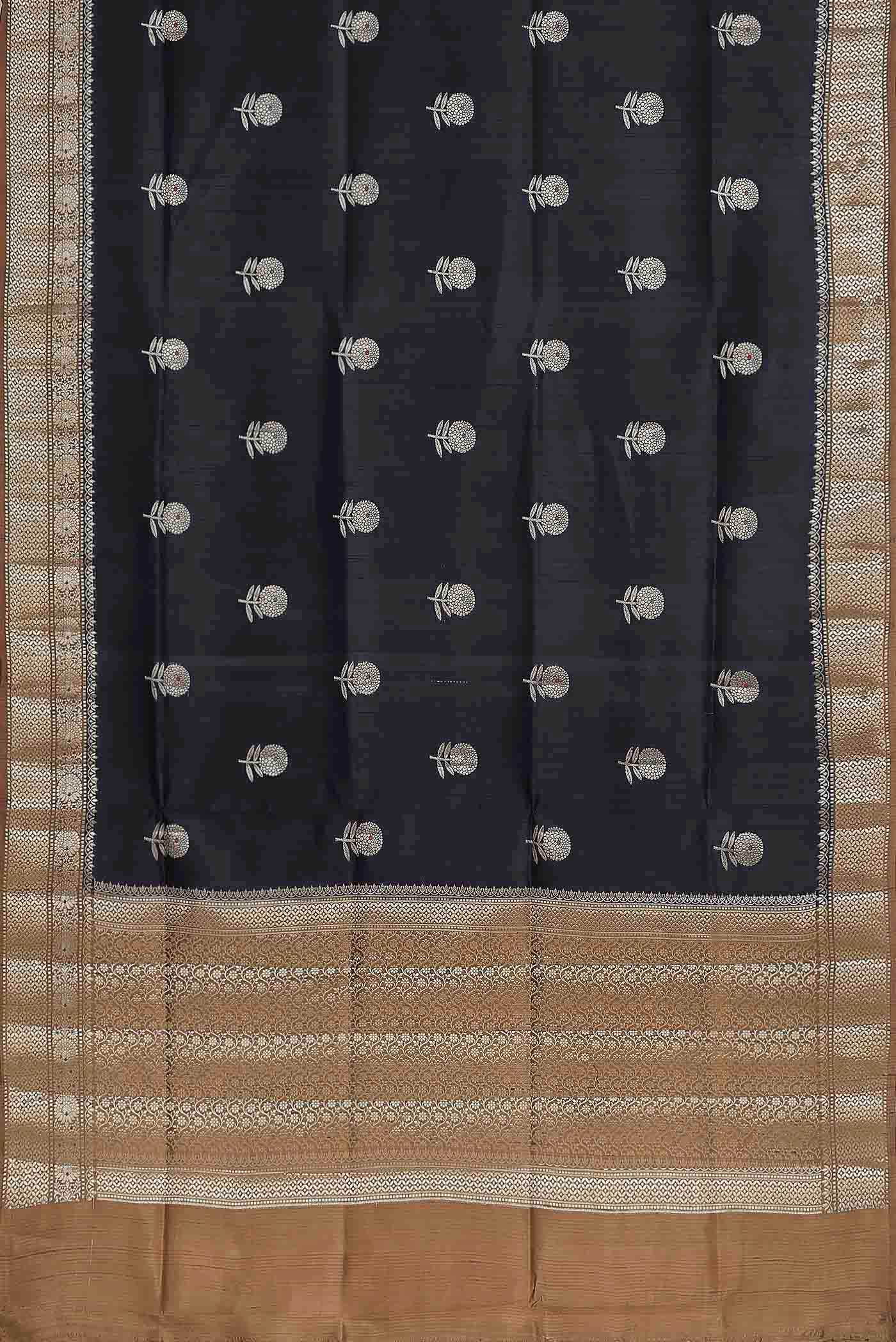 Blue Banarasi Raw Silk Saree
