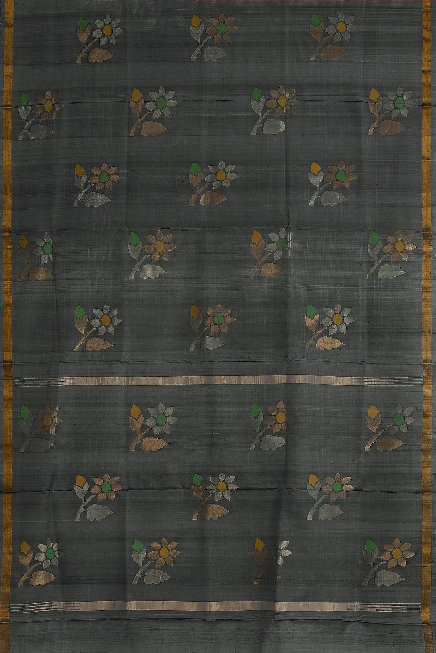 Grey Uppada Silk Saree