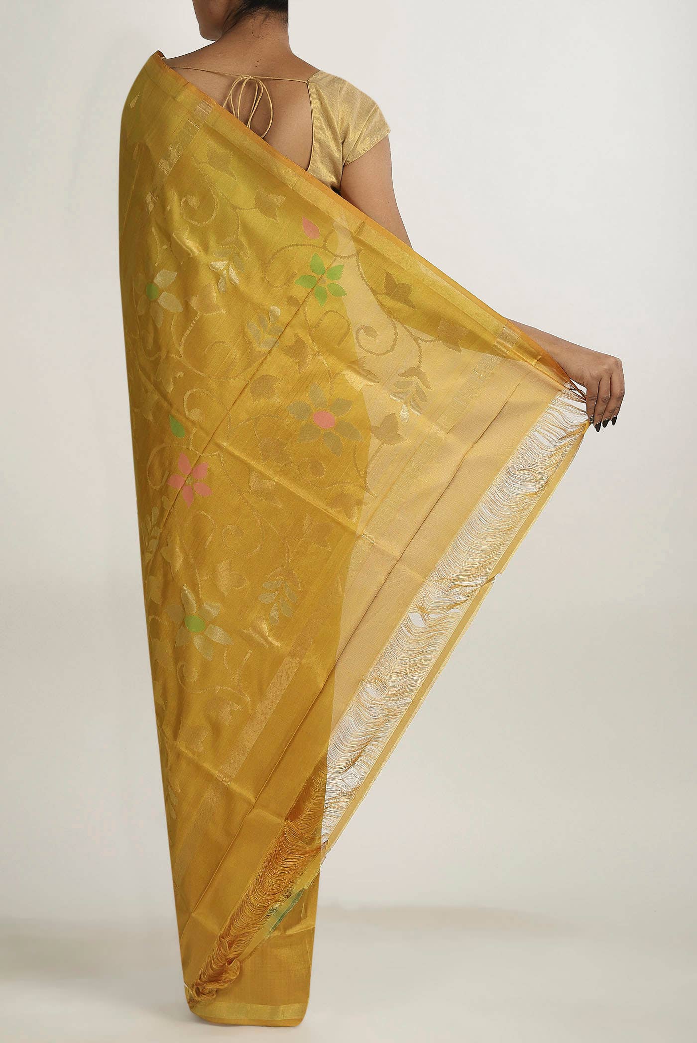 Mustard Uppada Silk Saree