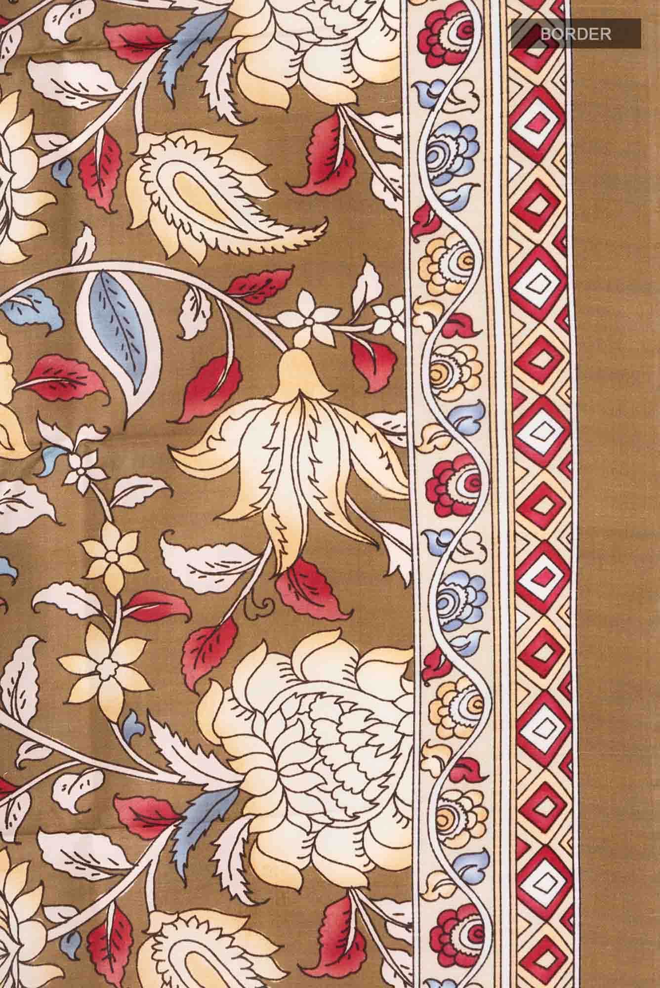 Mehandi Green Chanderi Silk Saree