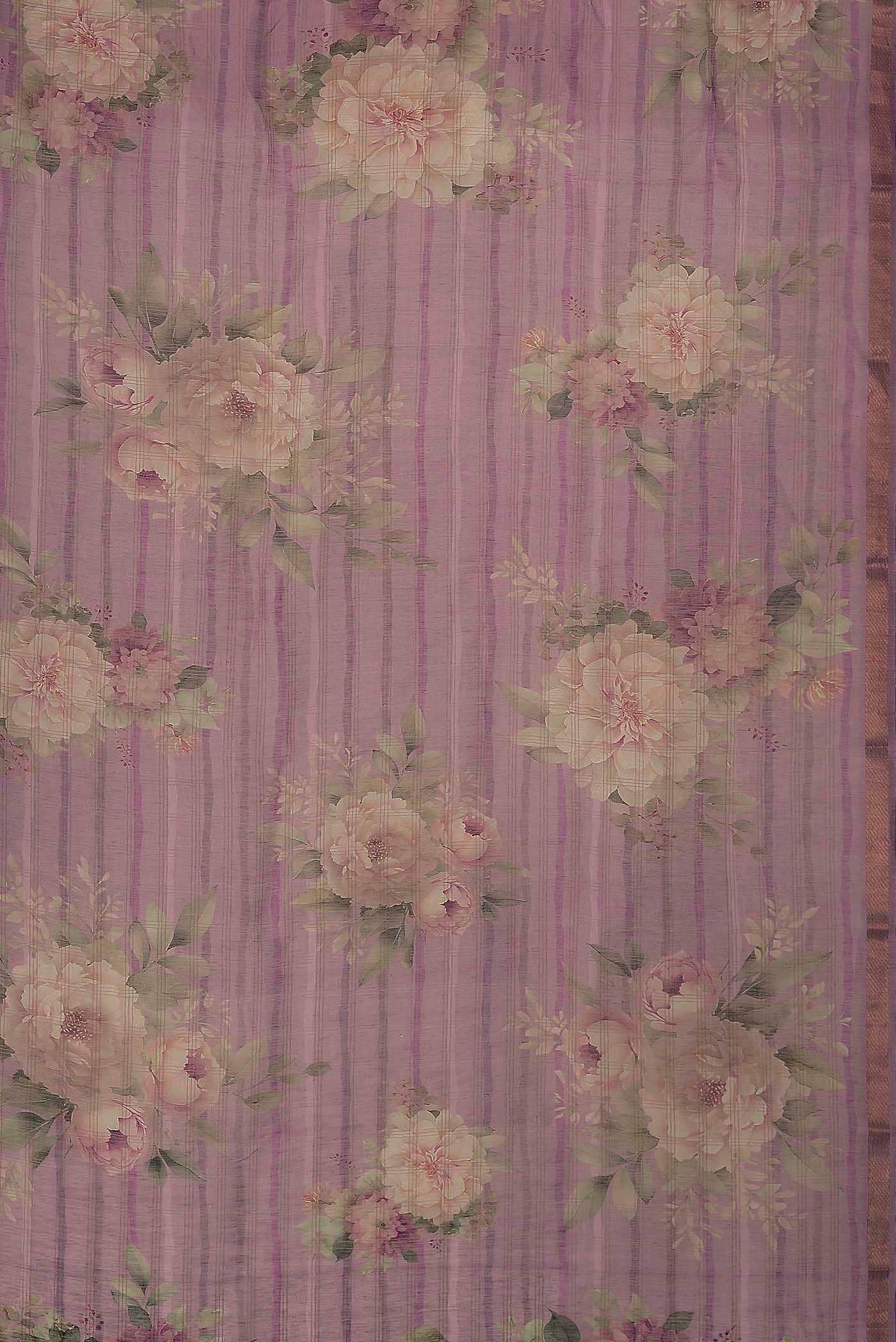Lavender Linen Saree