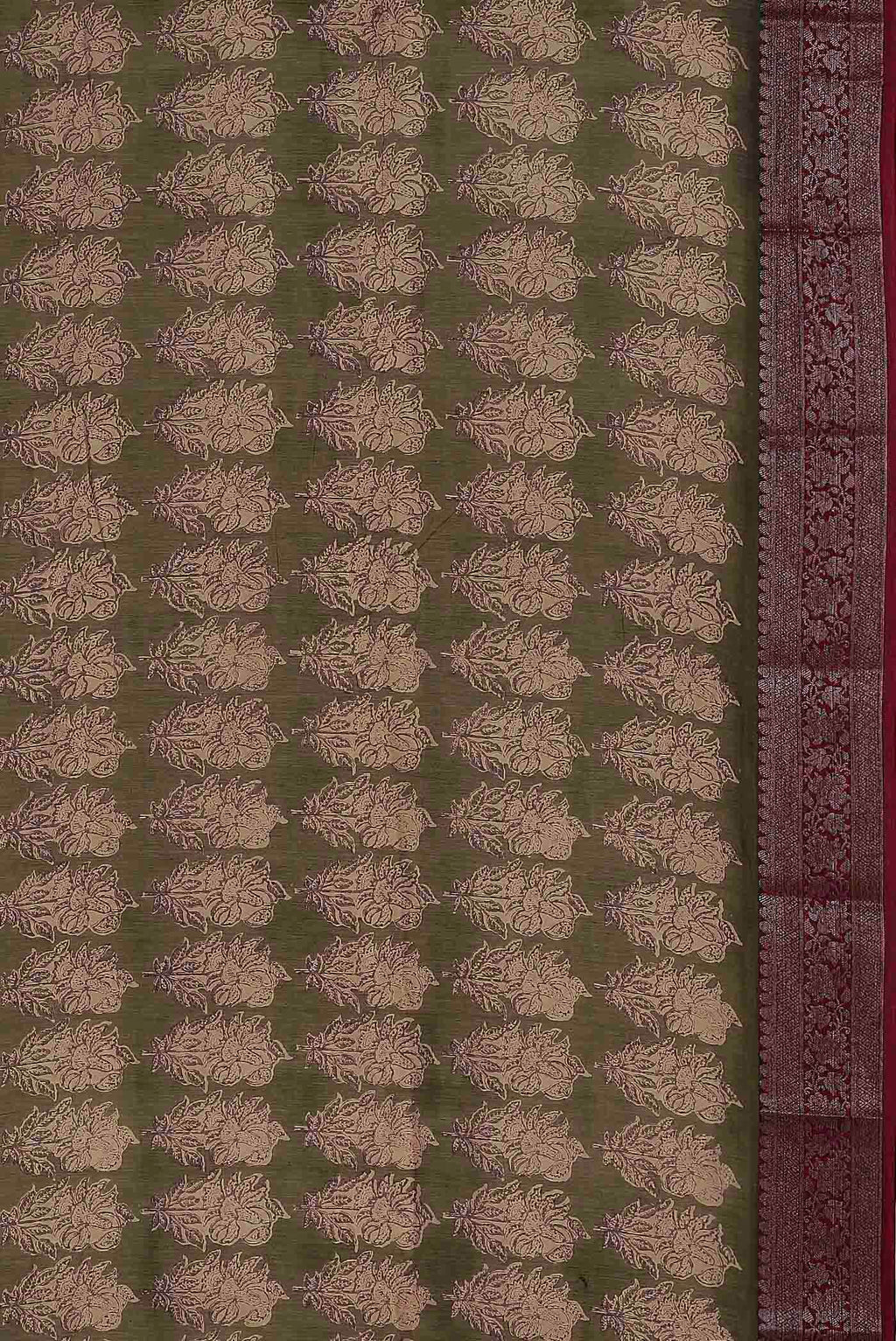 Green Chanderi Silk Cotton Saree