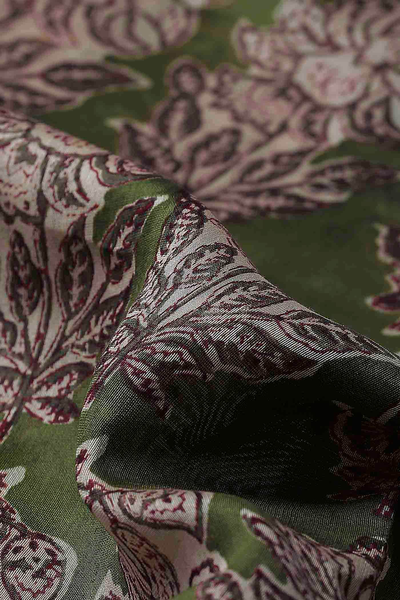 Green Chanderi Silk Cotton Saree
