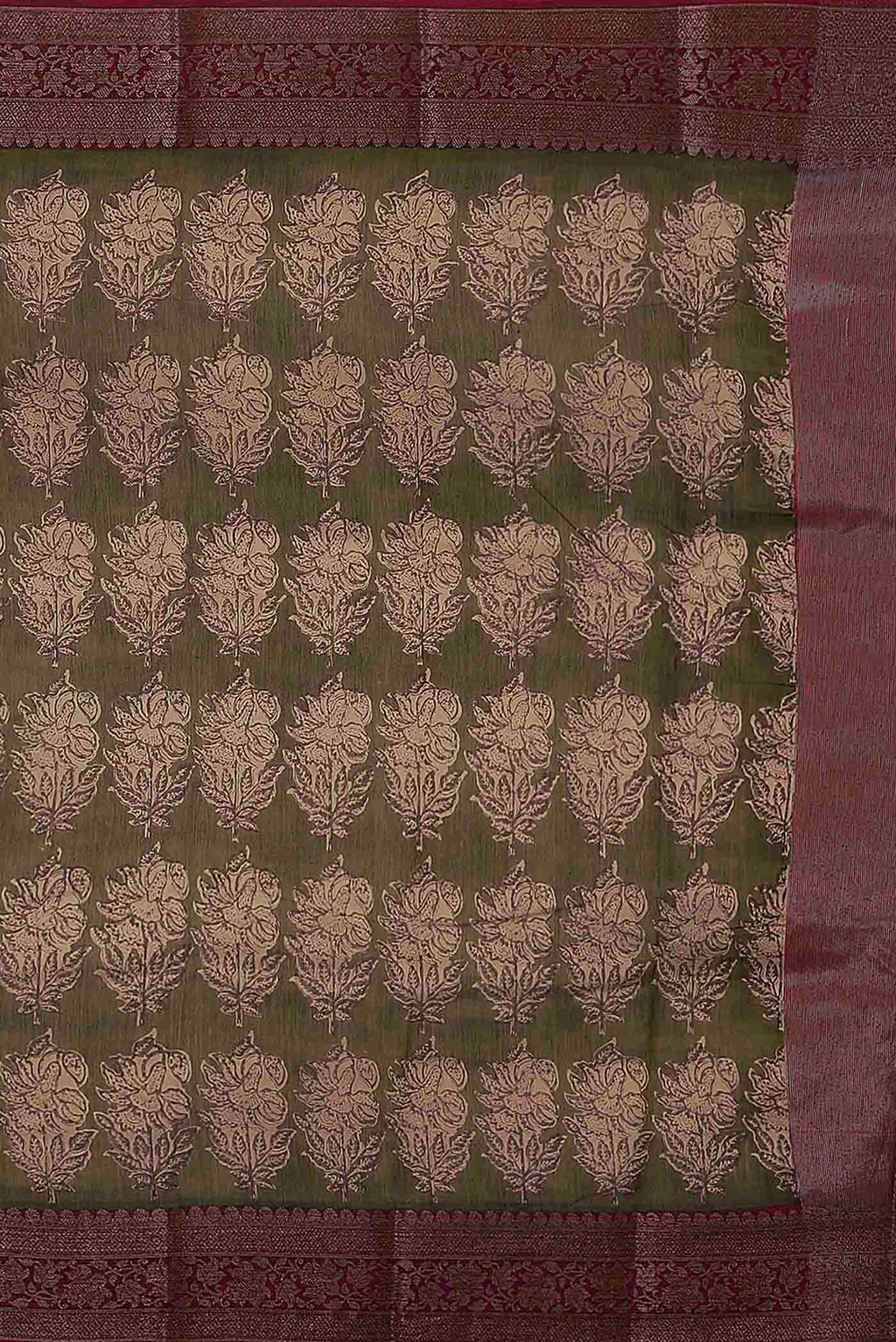 Green Chanderi Silk Cotton Saree