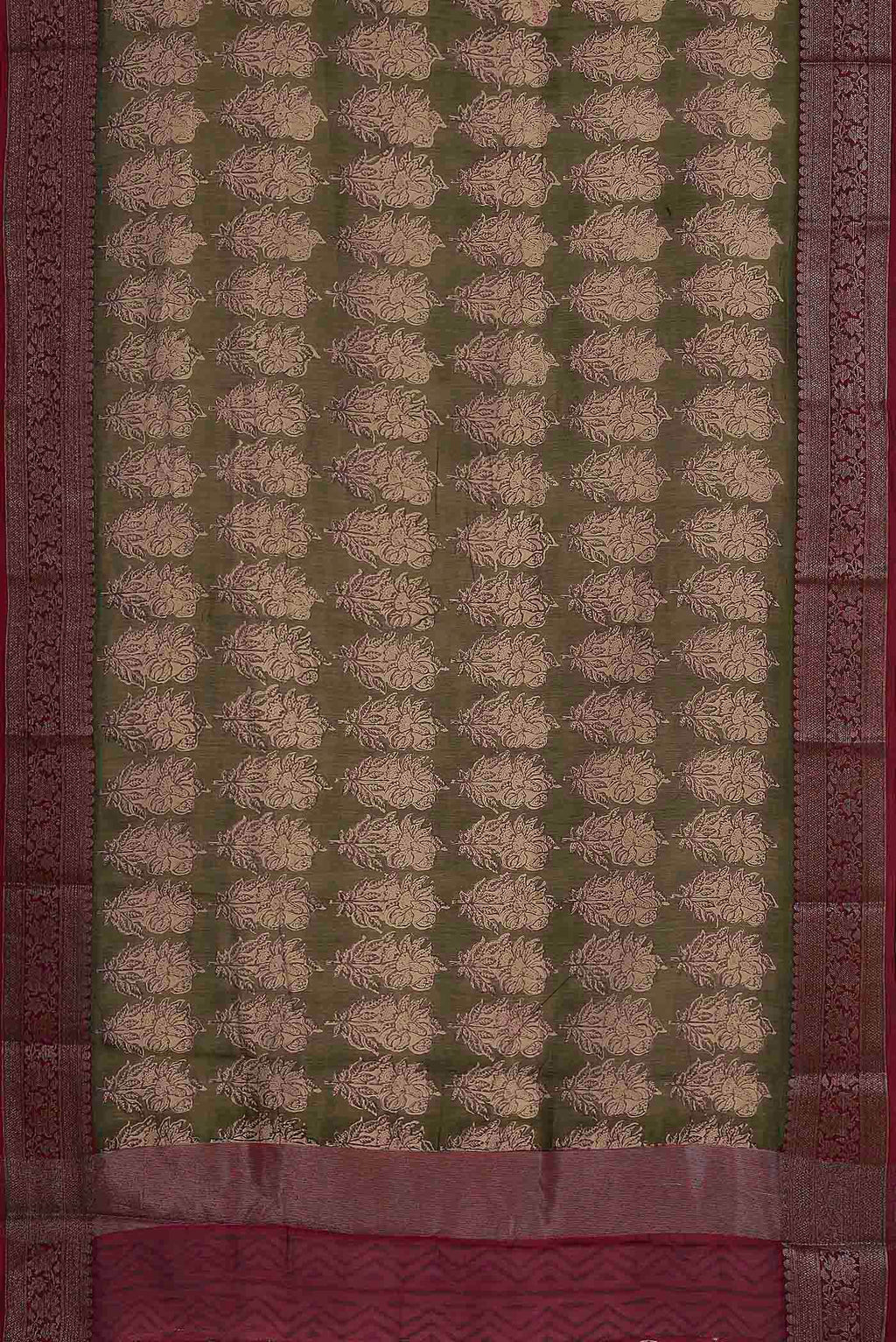 Green Chanderi Silk Cotton Saree