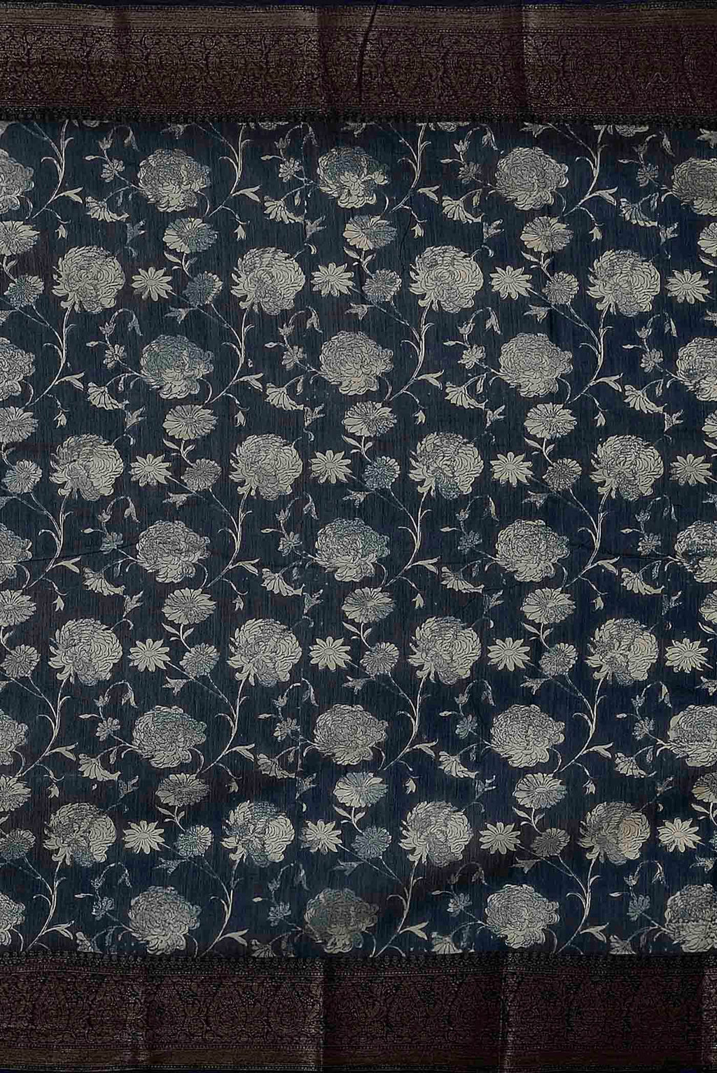 Blue Chanderi Silk Cotton Saree
