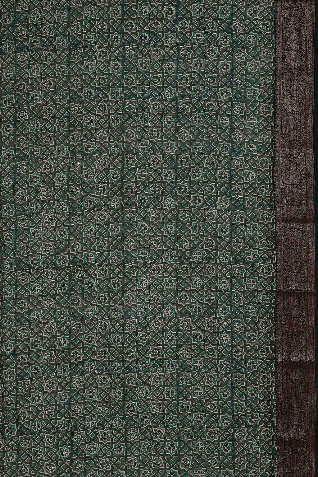 Green Chanderi Silk Cotton Saree